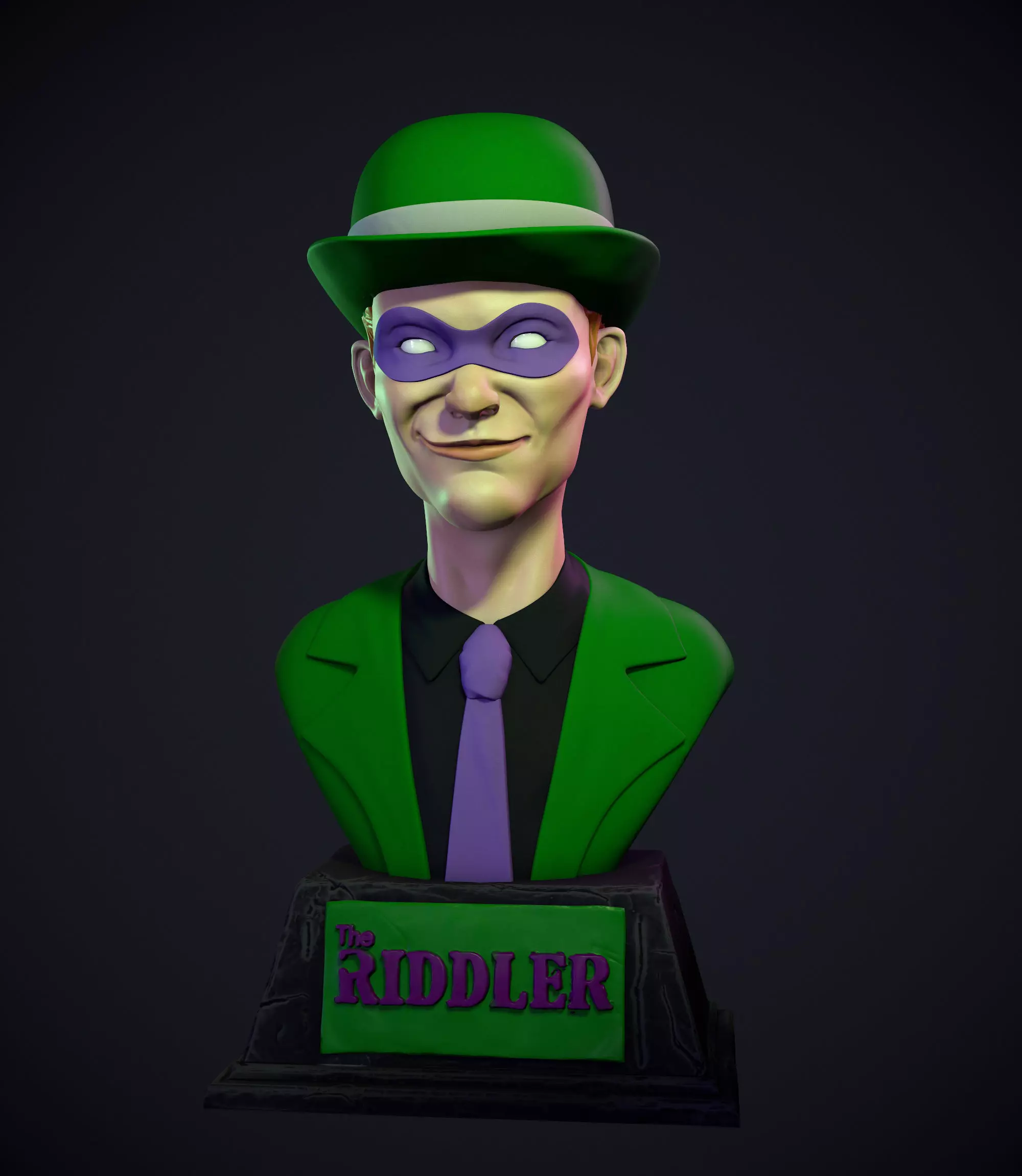 3d Model Riddler Riddler Bust 3D model 3D printable | CGTrader