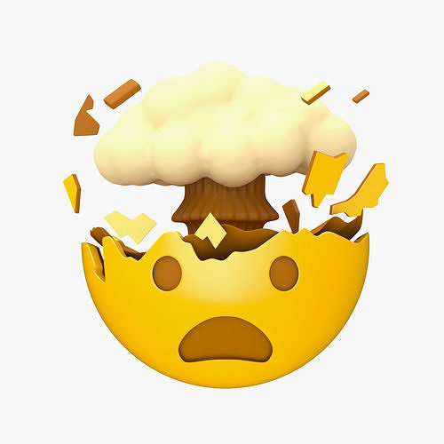 Apple Exploding Head 3D model