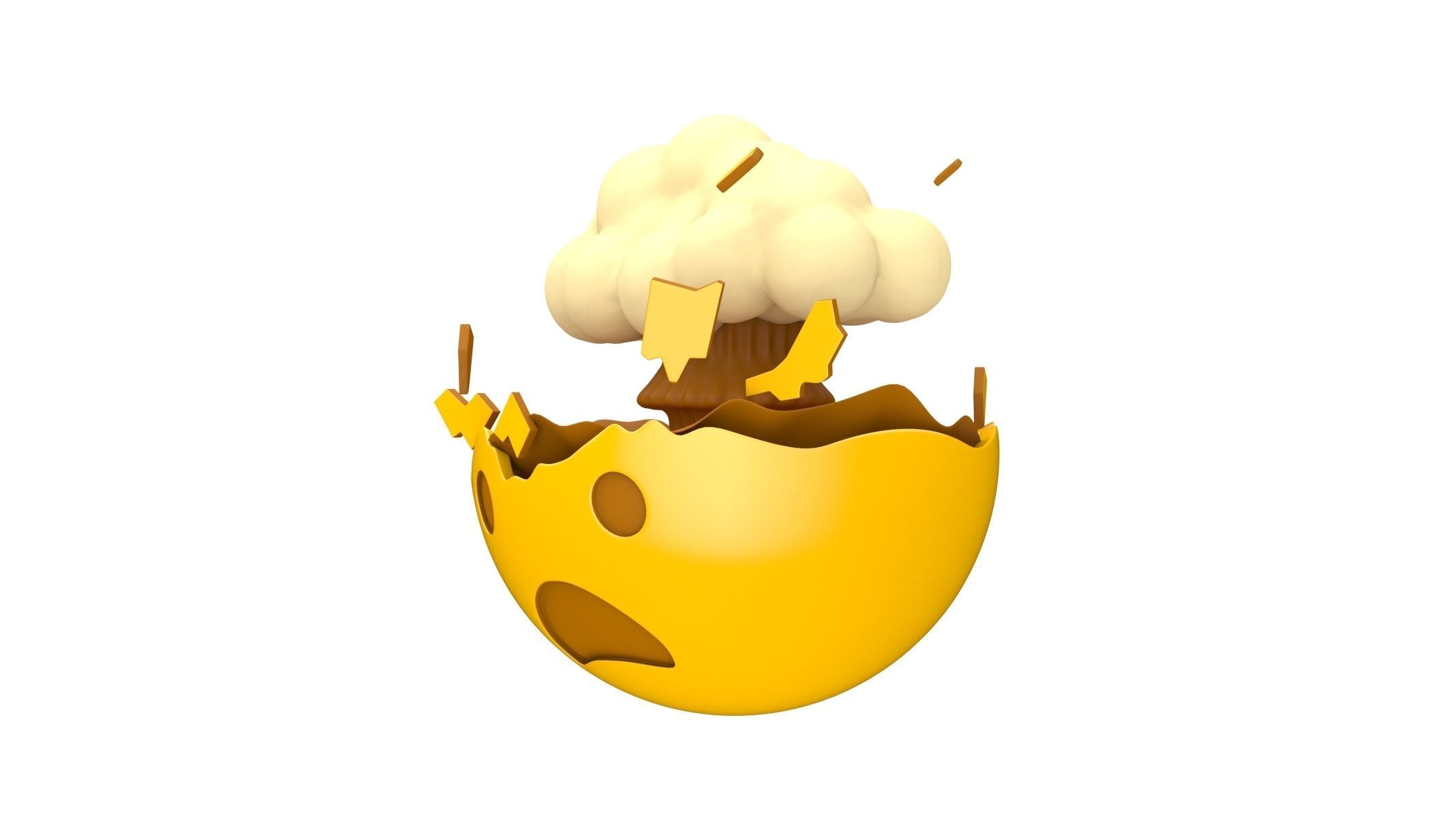Apple Exploding Head 3D model_3