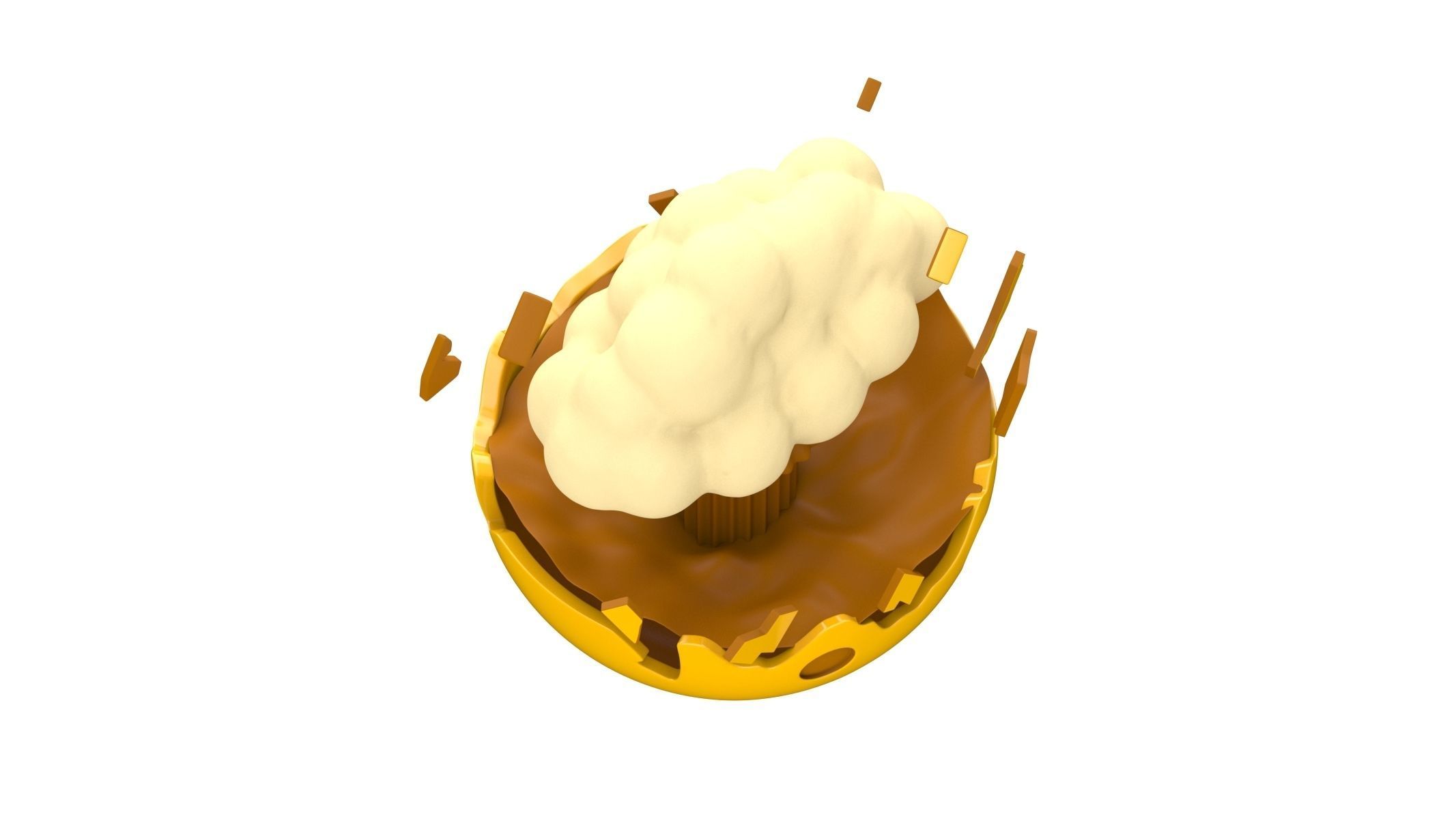 Apple Exploding Head 3D model_5