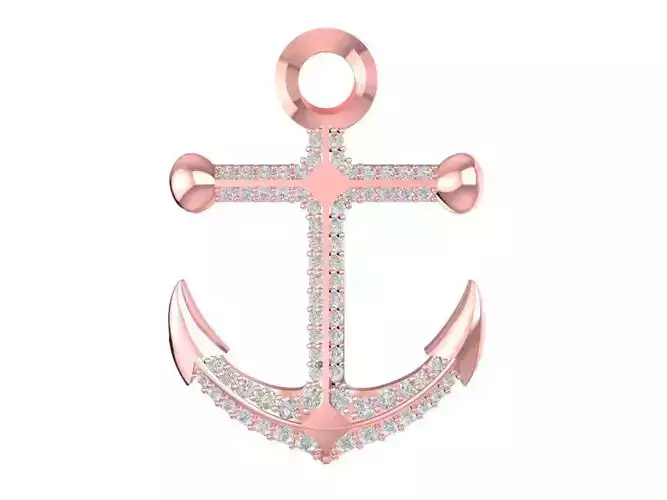 diamond anchor pendant 3047