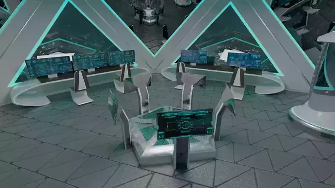 Sci-fi Futuristic Lab 3D model
