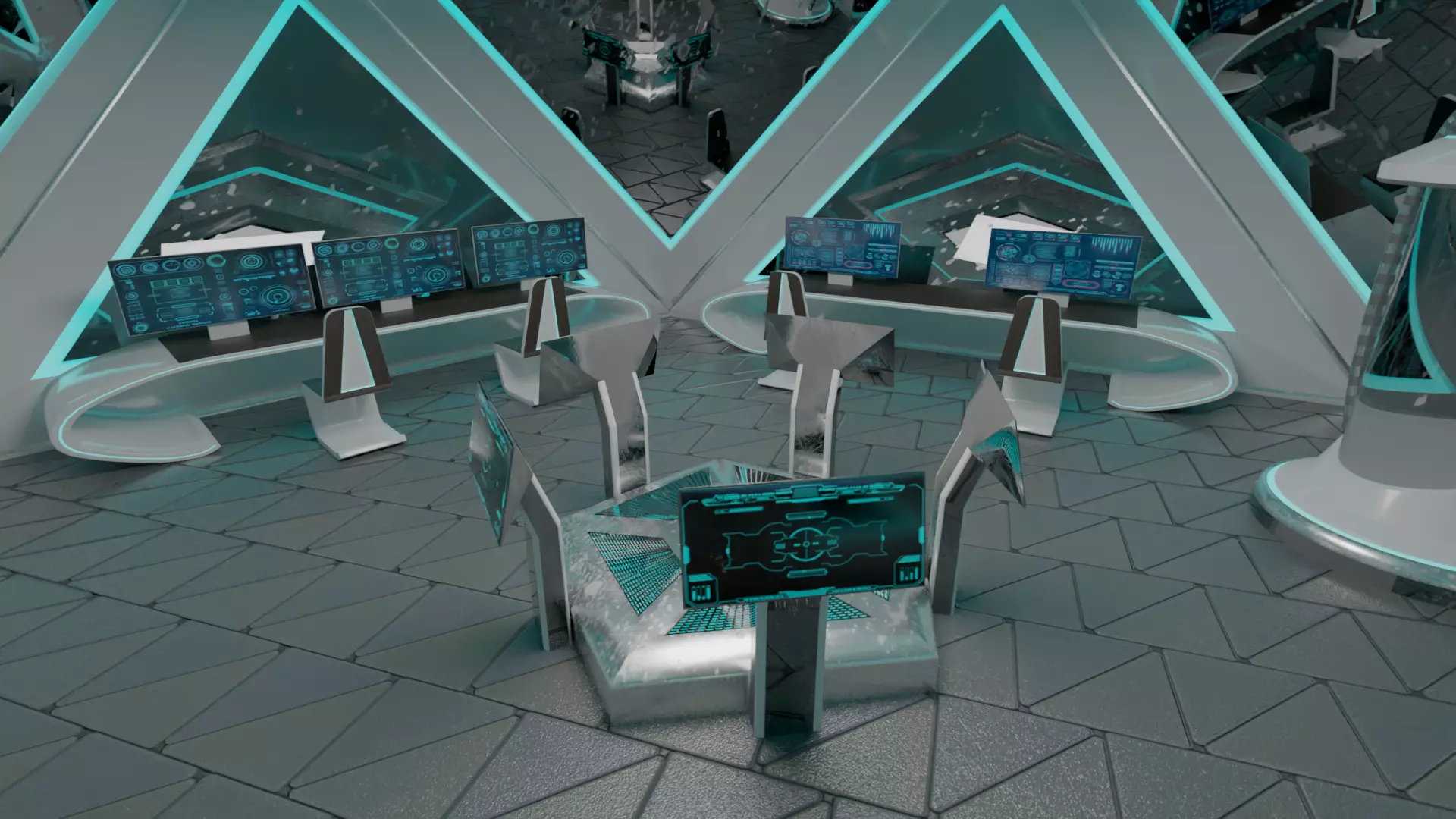 Sci-fi Futuristic Lab 3D model_0
