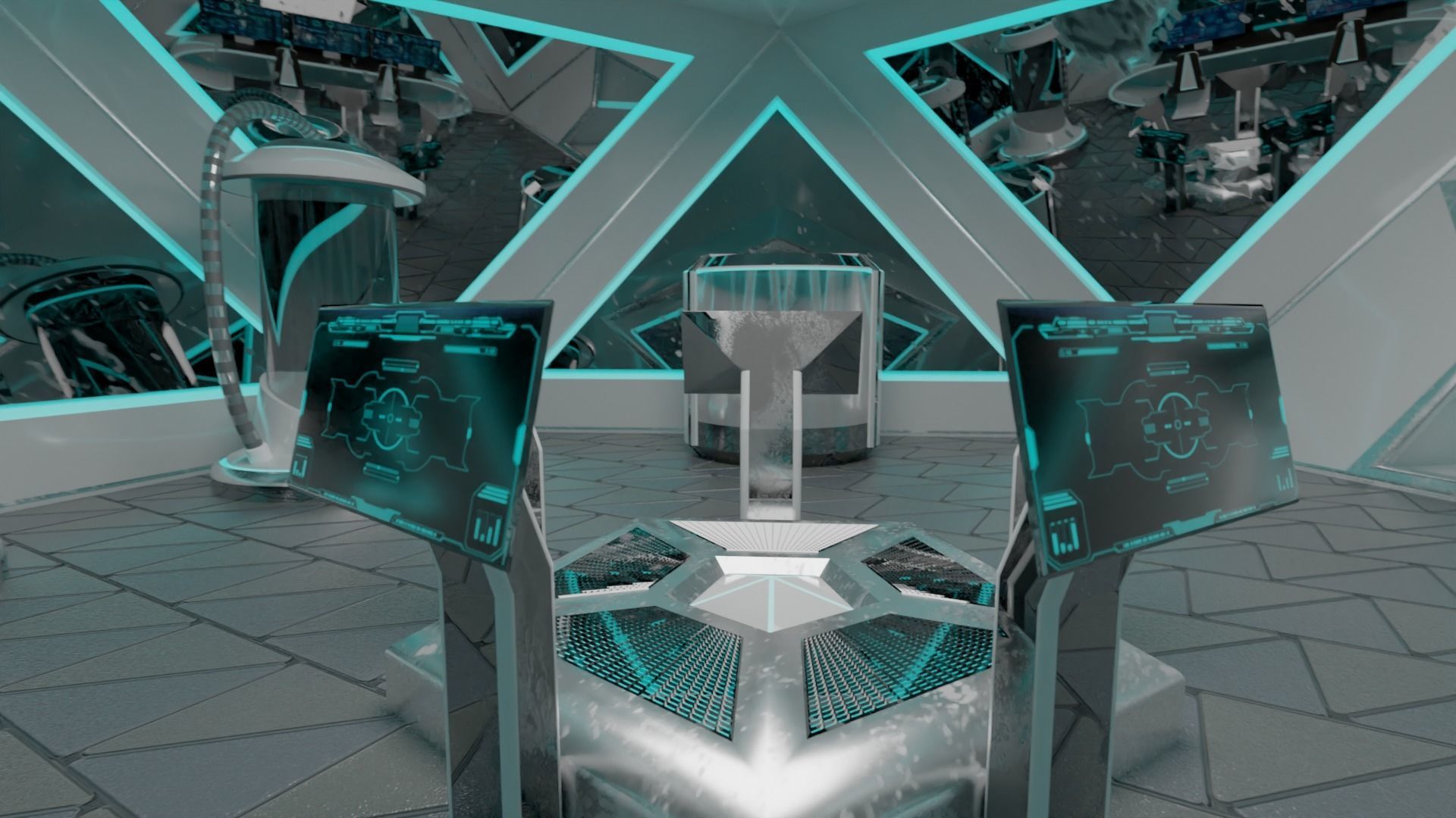 Sci-fi Futuristic Lab 3D model_10