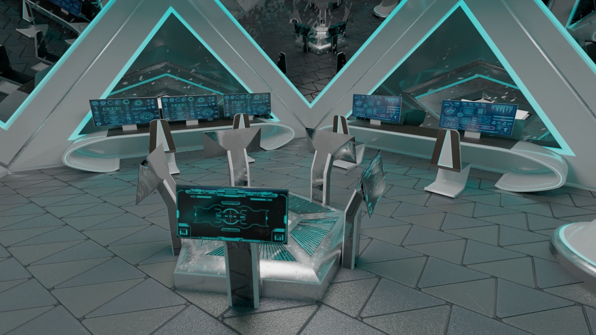 Sci-fi Futuristic Lab 3D model_6