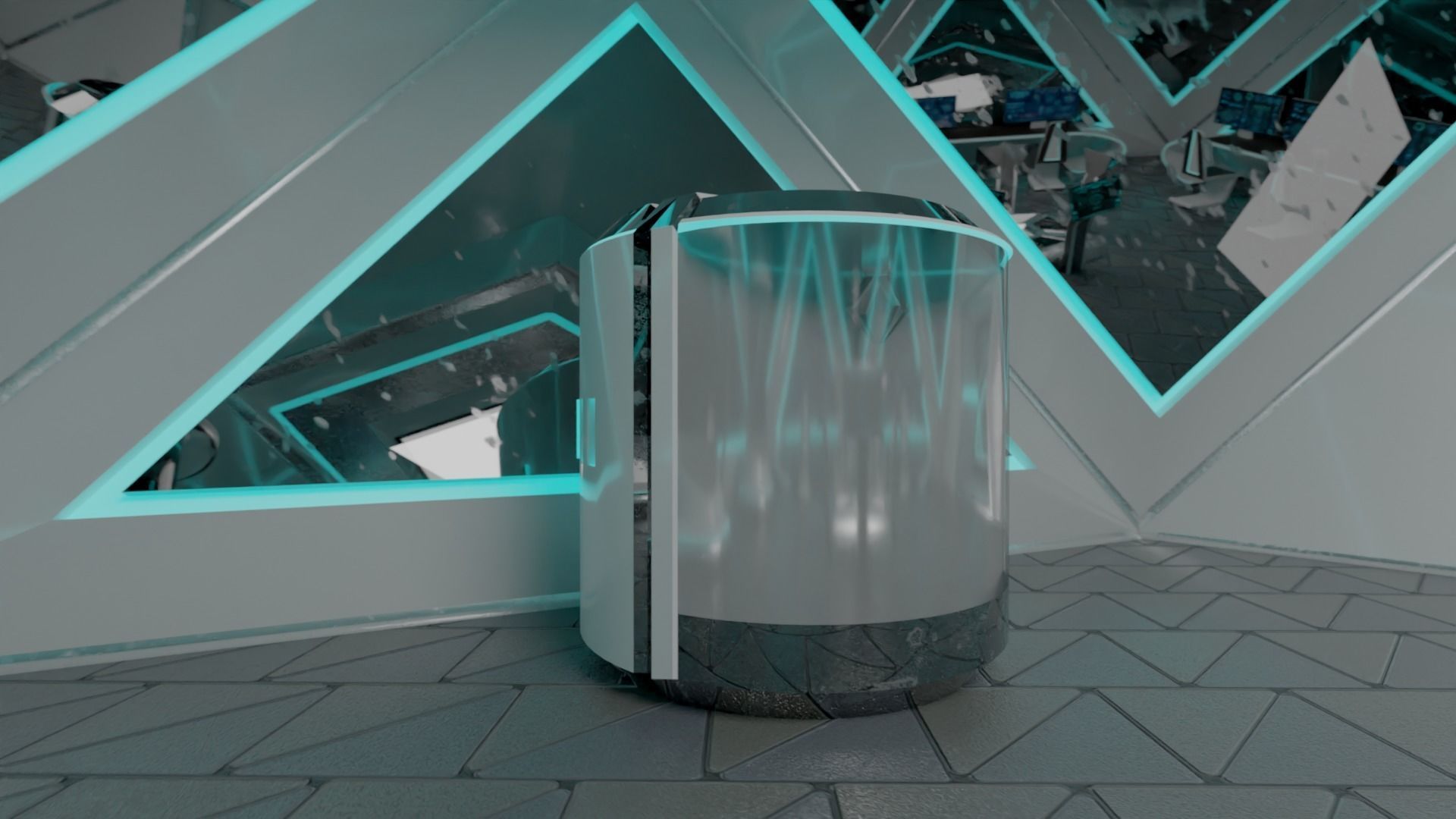 Sci-fi Futuristic Lab 3D model_8