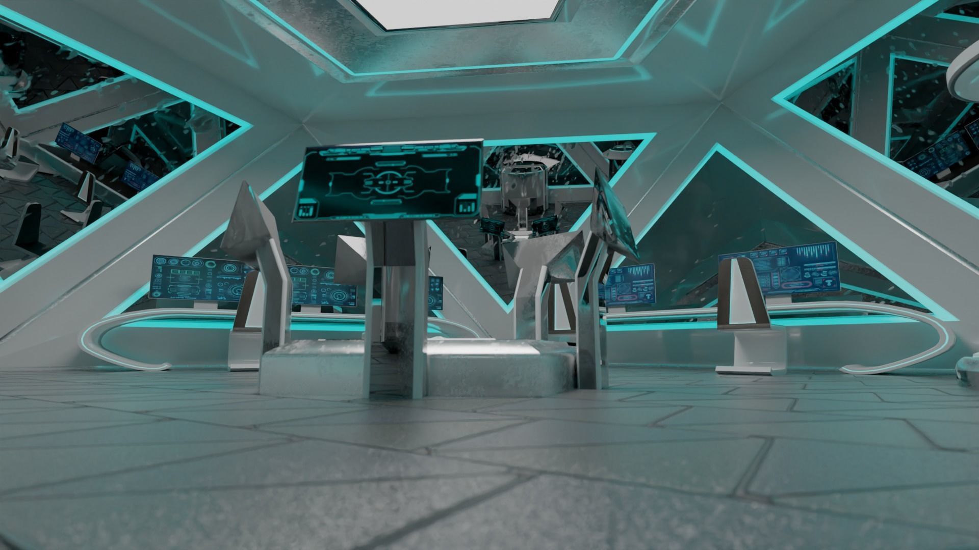 Sci-fi Futuristic Lab 3D model_4