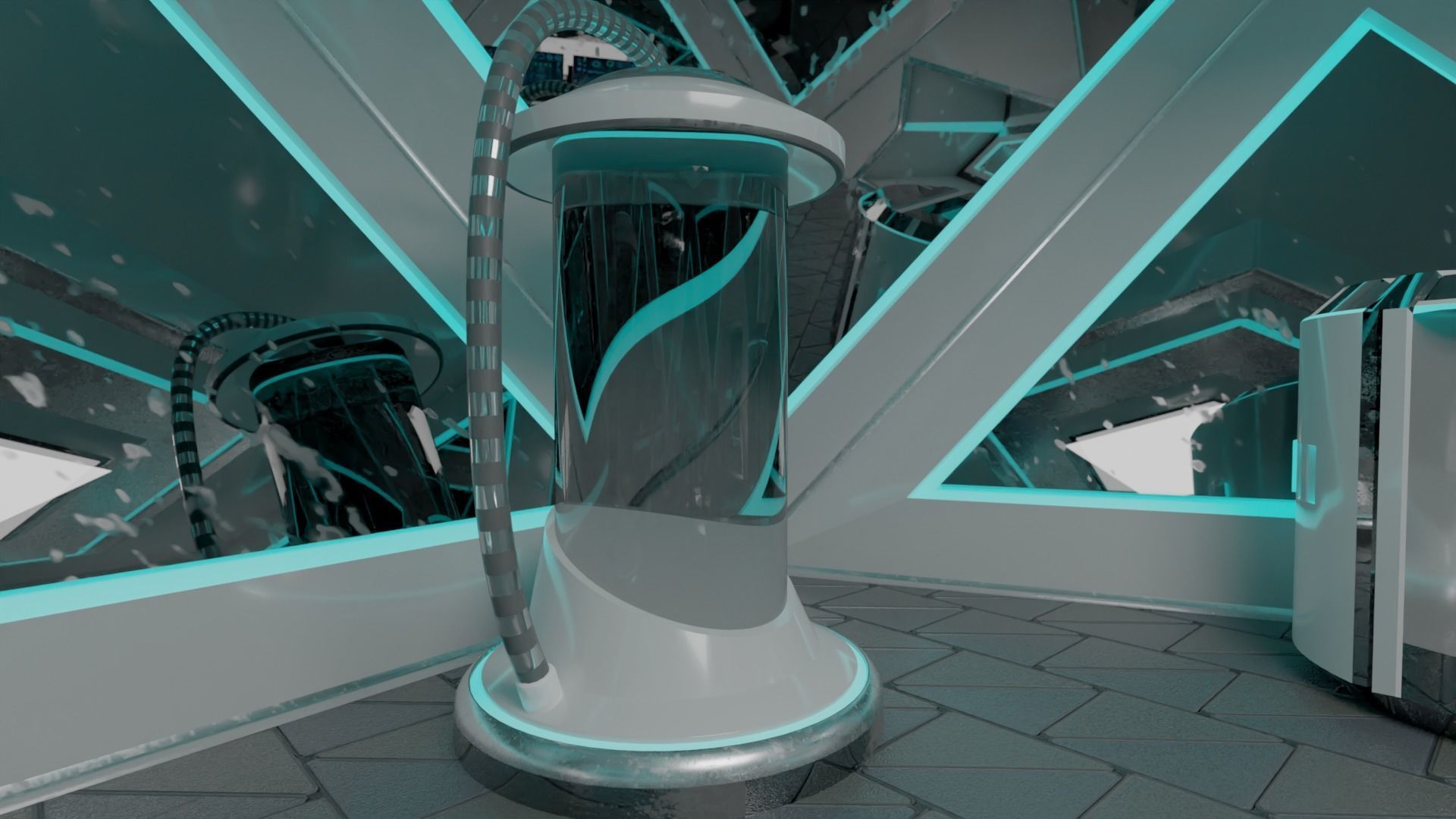 Sci-fi Futuristic Lab 3D model_5