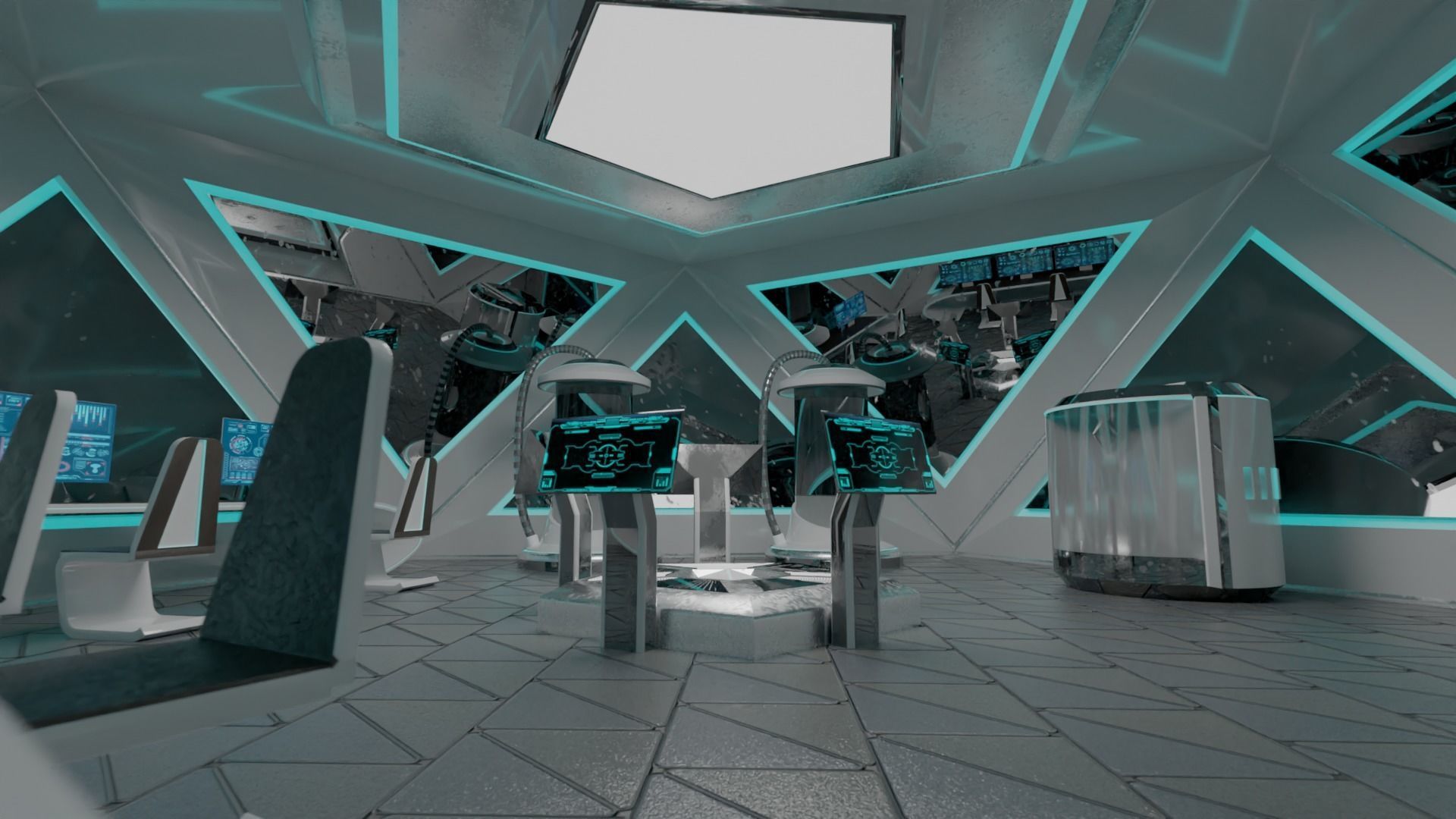 Sci-fi Futuristic Lab 3D model_7