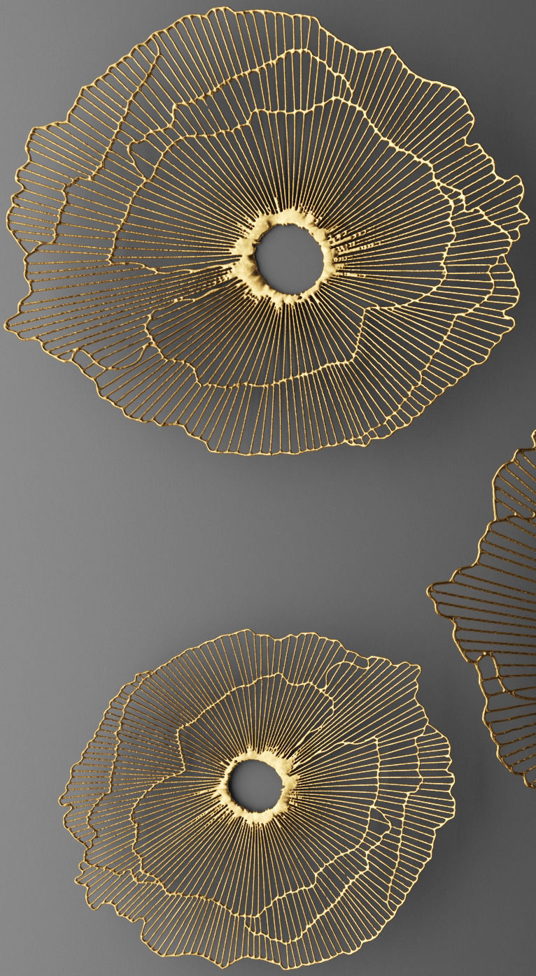 Wall decor futuristic coral Panel 3D 3D model_11