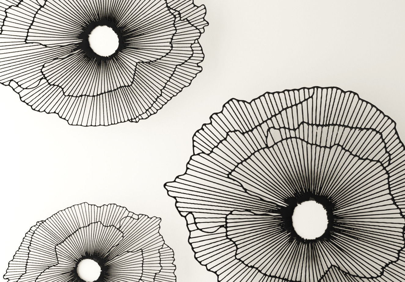 Wall decor futuristic coral Panel 3D 3D model_4