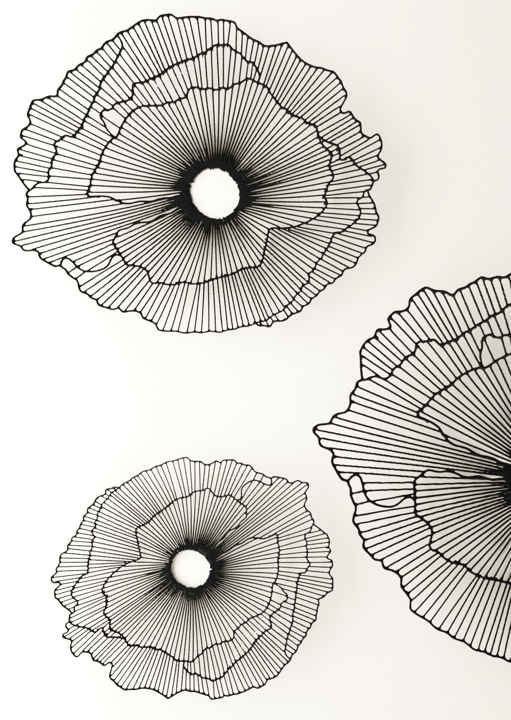 Wall decor futuristic coral Panel 3D 3D model_6