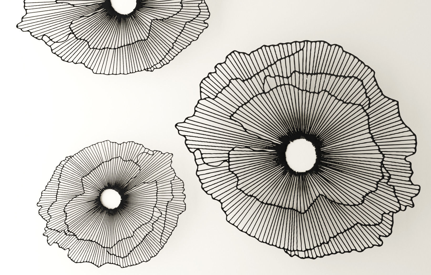 Wall decor futuristic coral Panel 3D 3D model_8