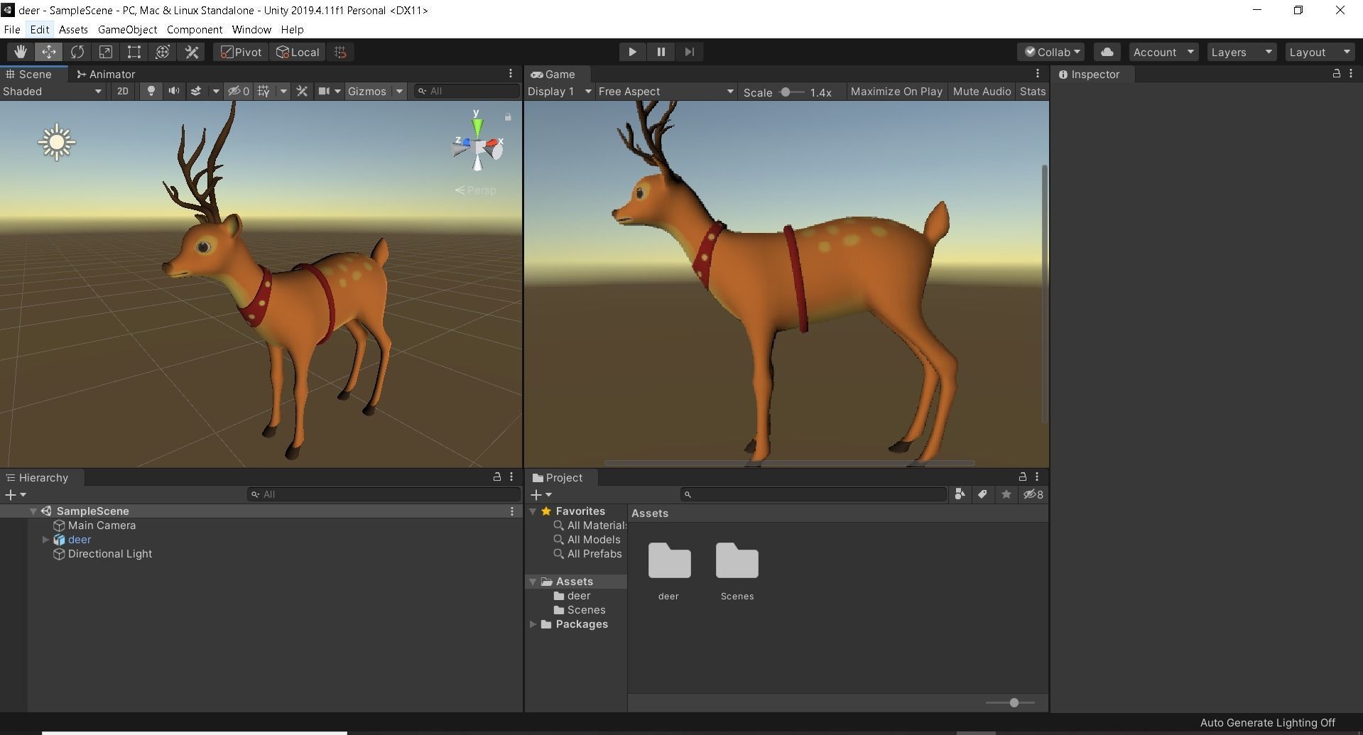 Rigged Cartoon Deer Low-poly 3D model_15