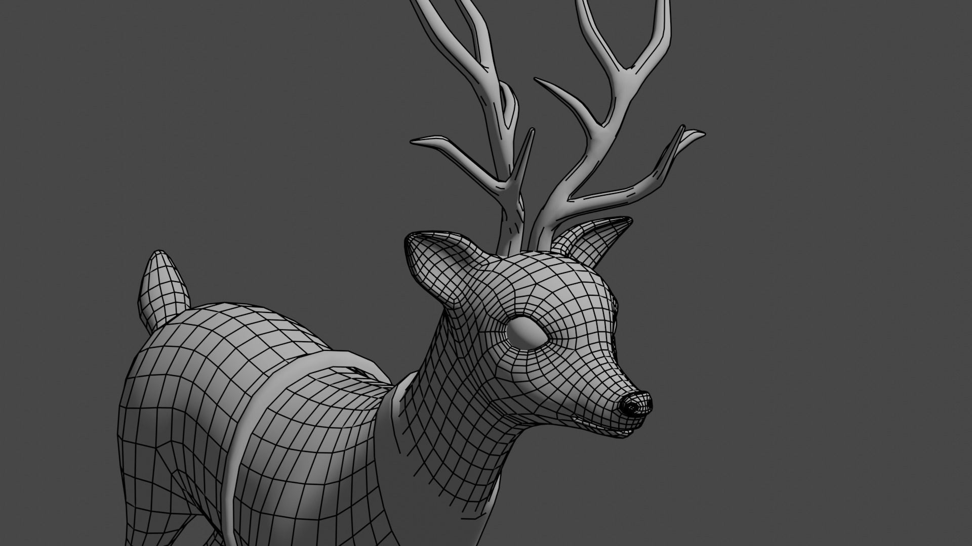 Rigged Cartoon Deer Low-poly 3D model_22
