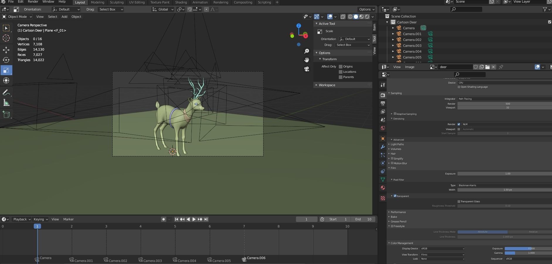 Rigged Cartoon Deer Low-poly 3D model_16