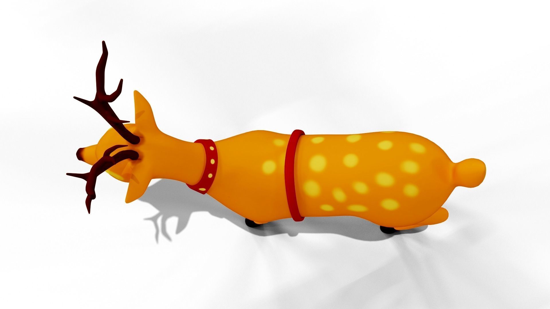 Rigged Cartoon Deer Low-poly 3D model_13