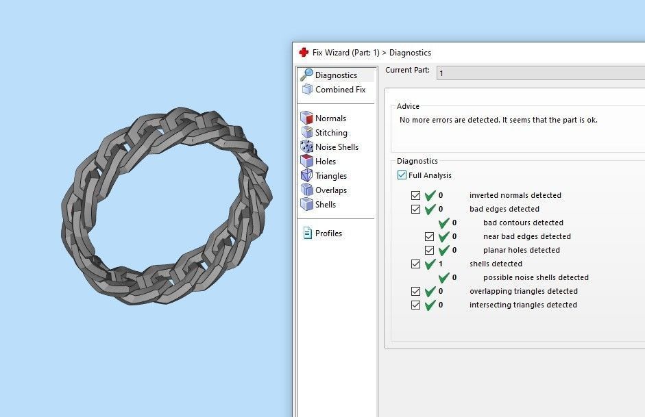 Cuban Chain Ring width 5mm 3dm stl 3D print model_11
