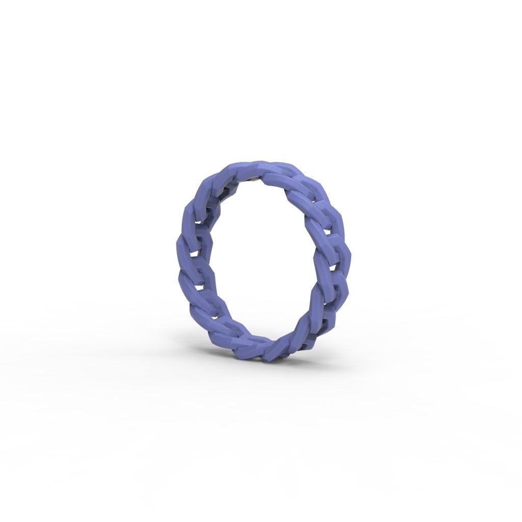 Cuban Chain Ring width 5mm 3dm stl 3D print model_17