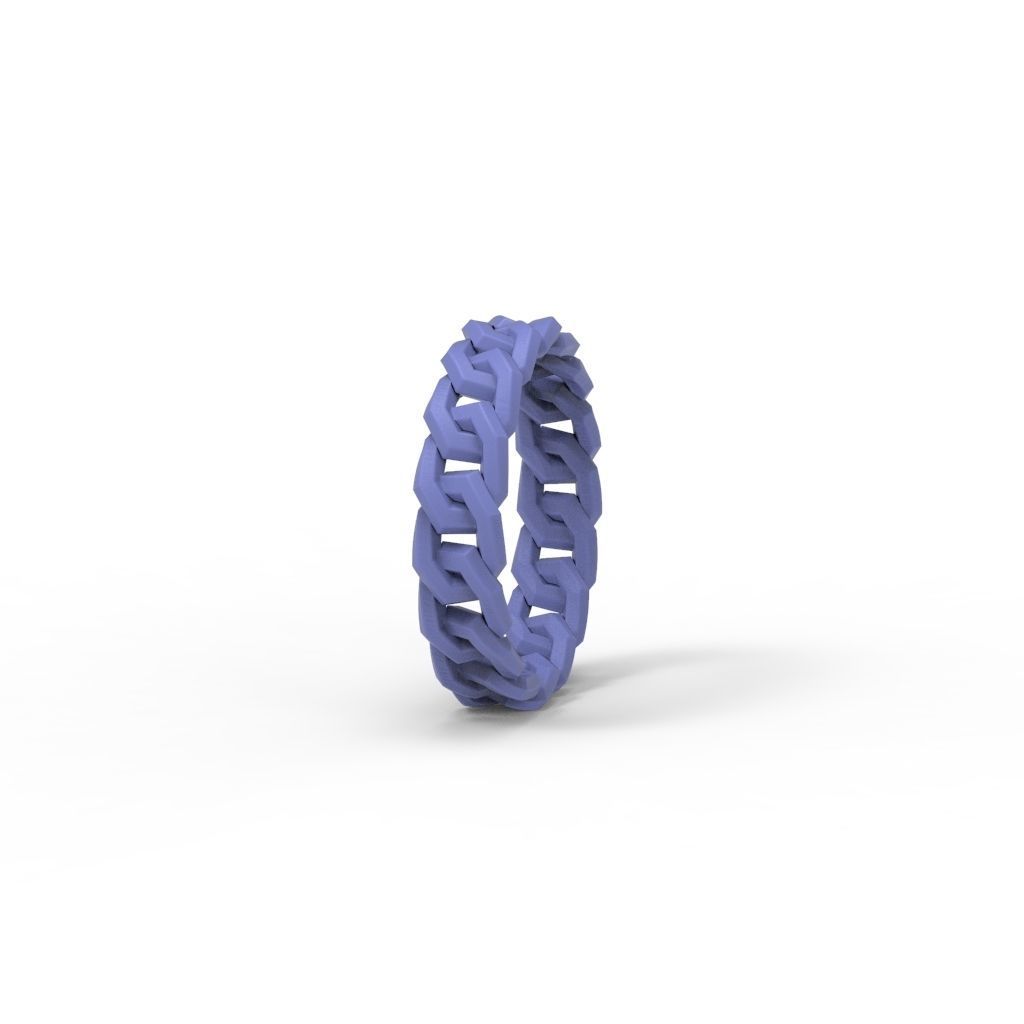 Cuban Chain Ring width 5mm 3dm stl 3D print model_19