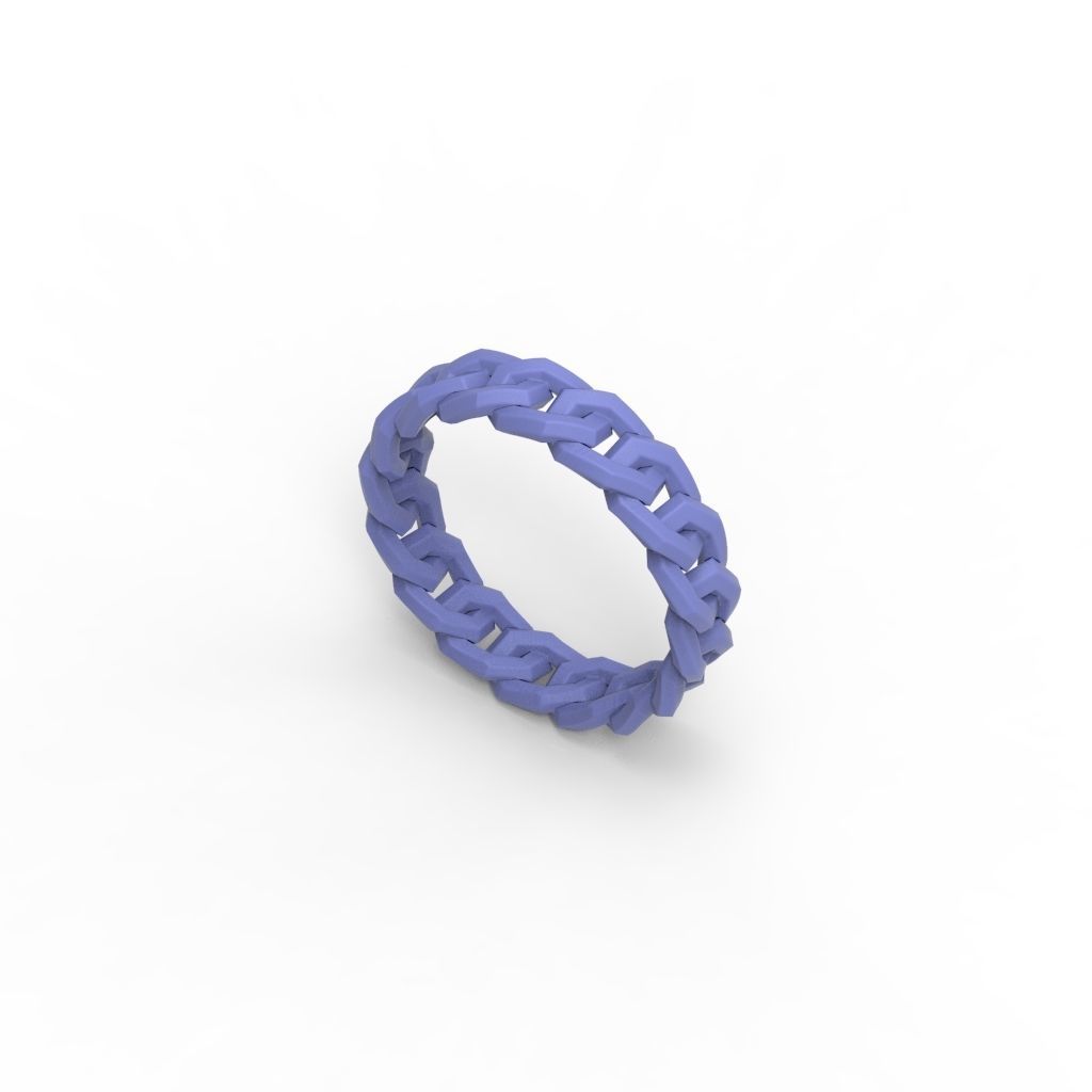 Cuban Chain Ring width 5mm 3dm stl 3D print model_13