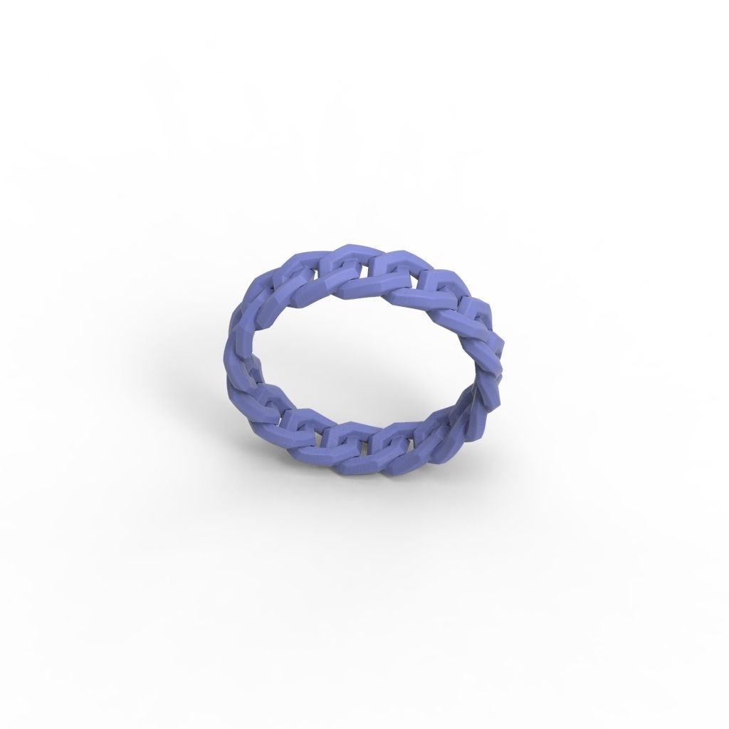 Cuban Chain Ring width 5mm 3dm stl 3D print model_14