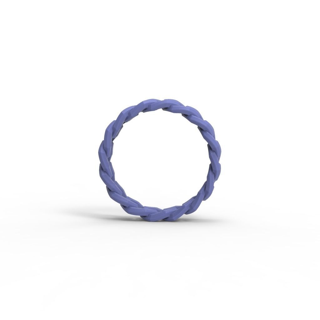 Cuban Chain Ring width 5mm 3dm stl 3D print model_16