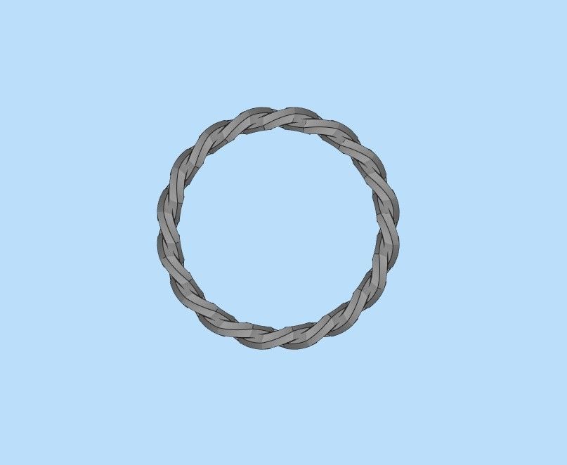 Cuban Chain Ring width 5mm 3dm stl 3D print model_23