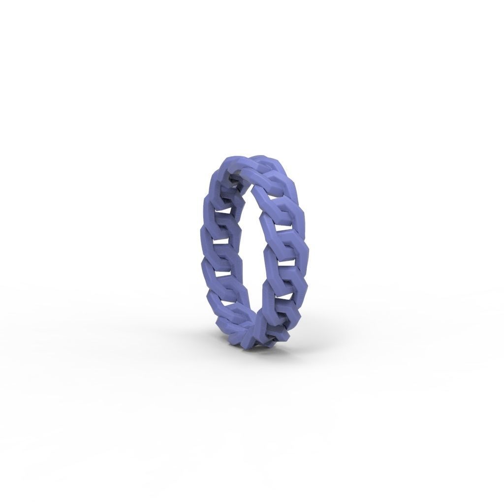 Cuban Chain Ring width 5mm 3dm stl 3D print model_18
