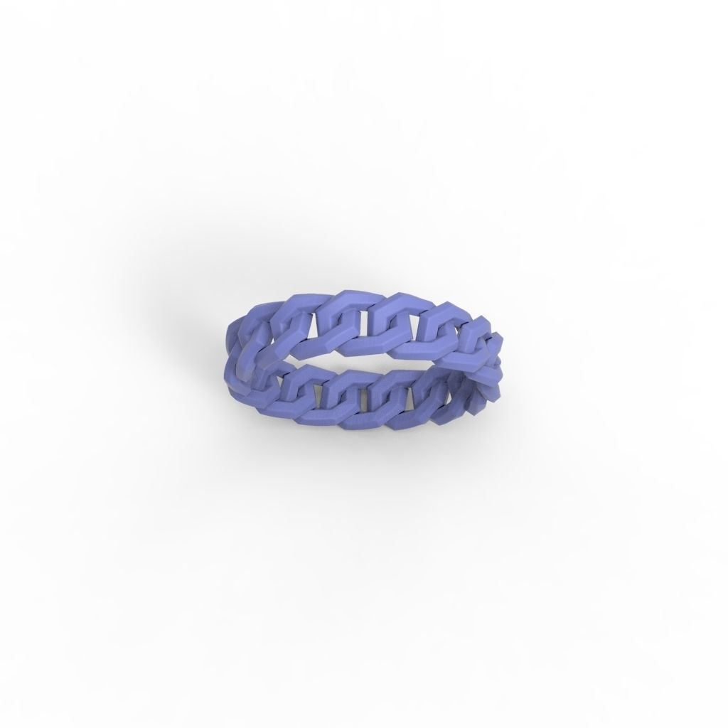 Cuban Chain Ring width 5mm 3dm stl 3D print model_15