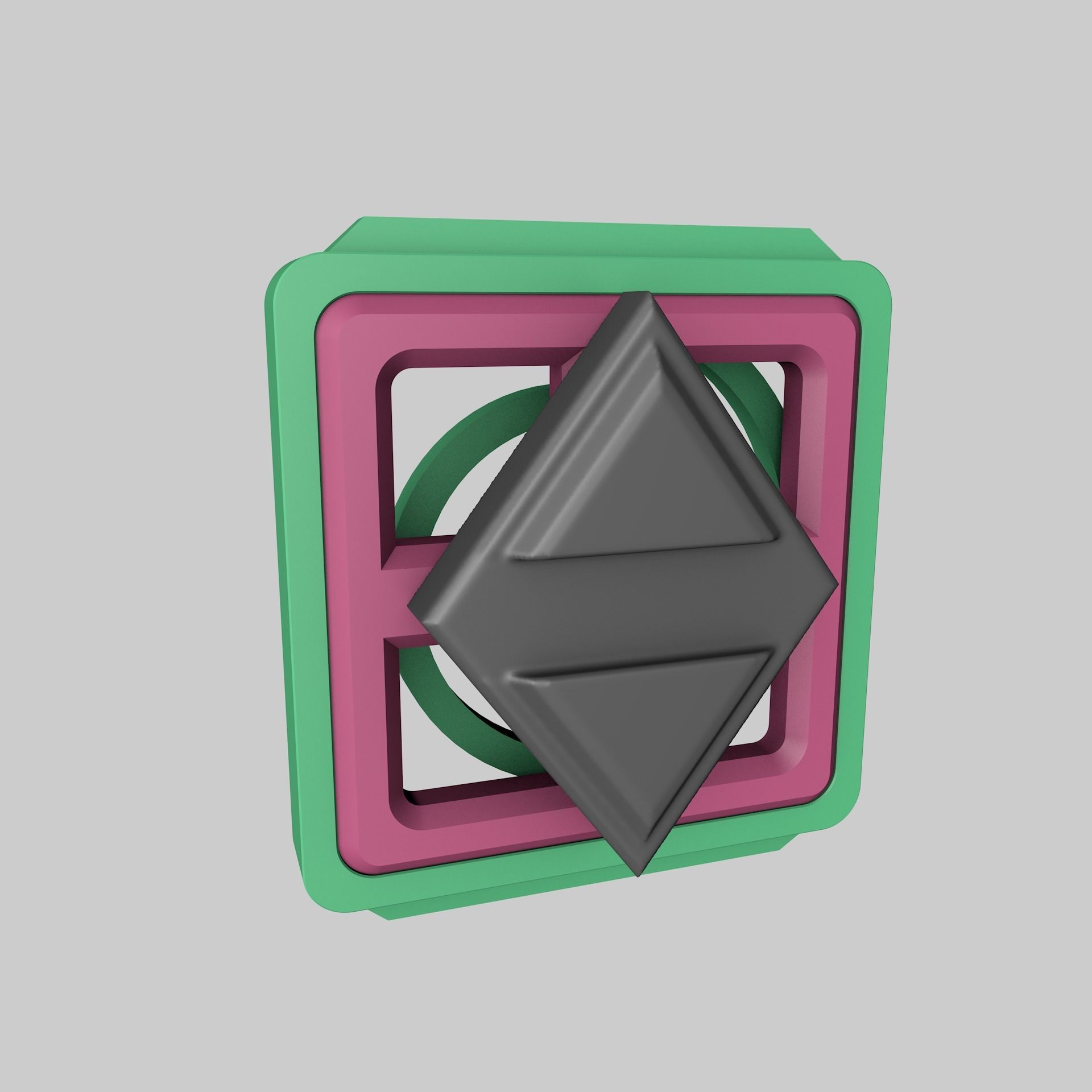 Fidget box - hard surface cube 3D print model_14