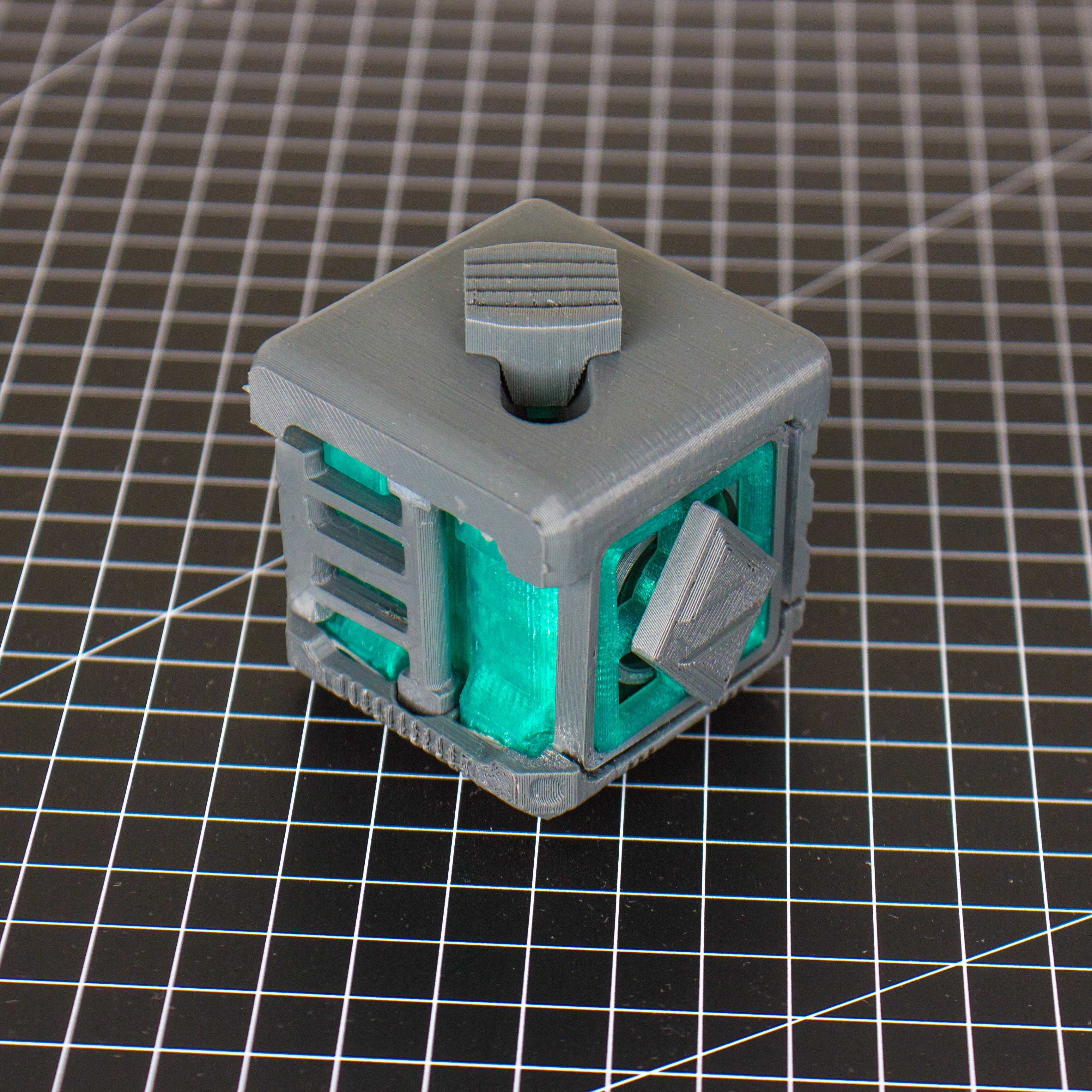Fidget box - hard surface cube 3D print model_5