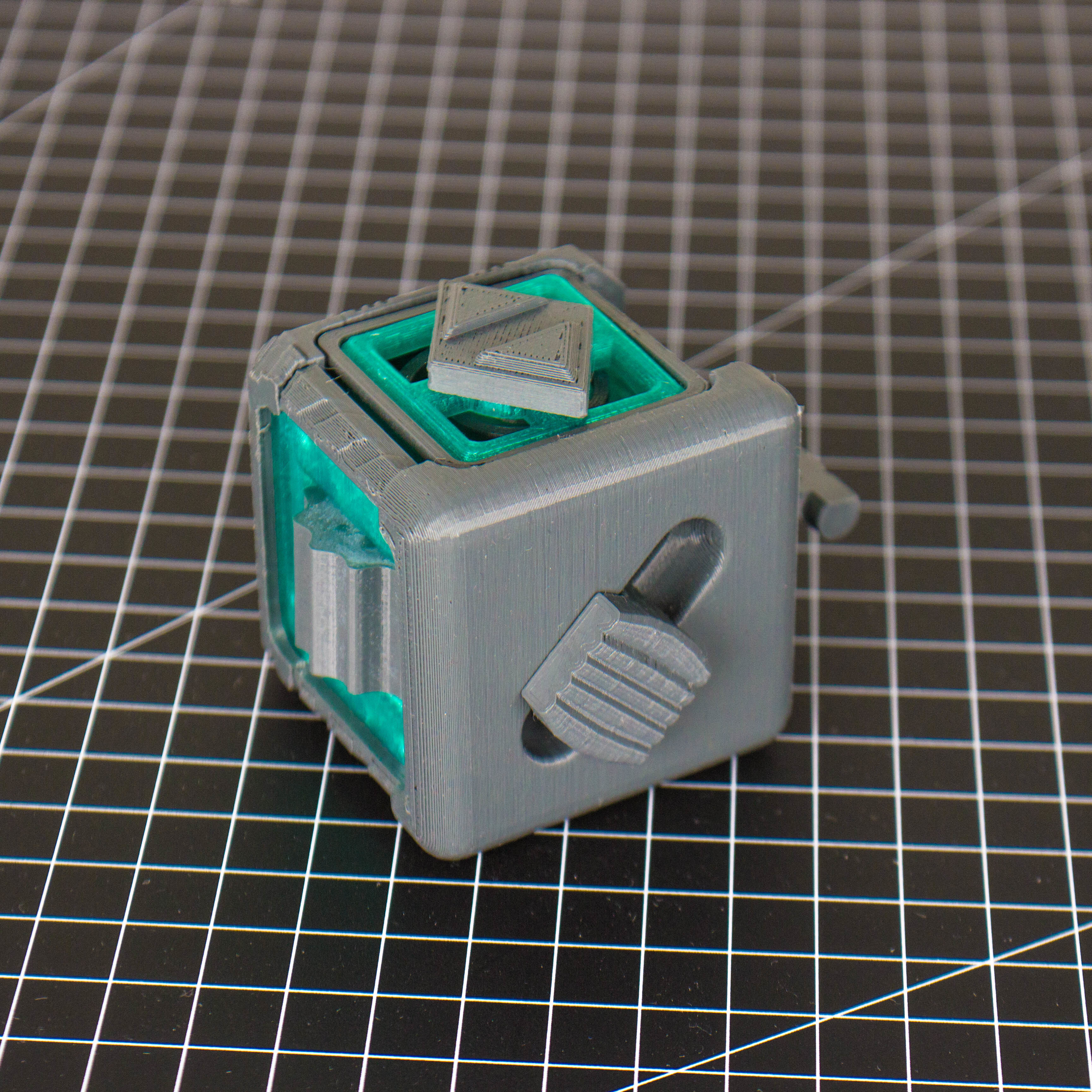 Fidget box - hard surface cube 3D print model_3