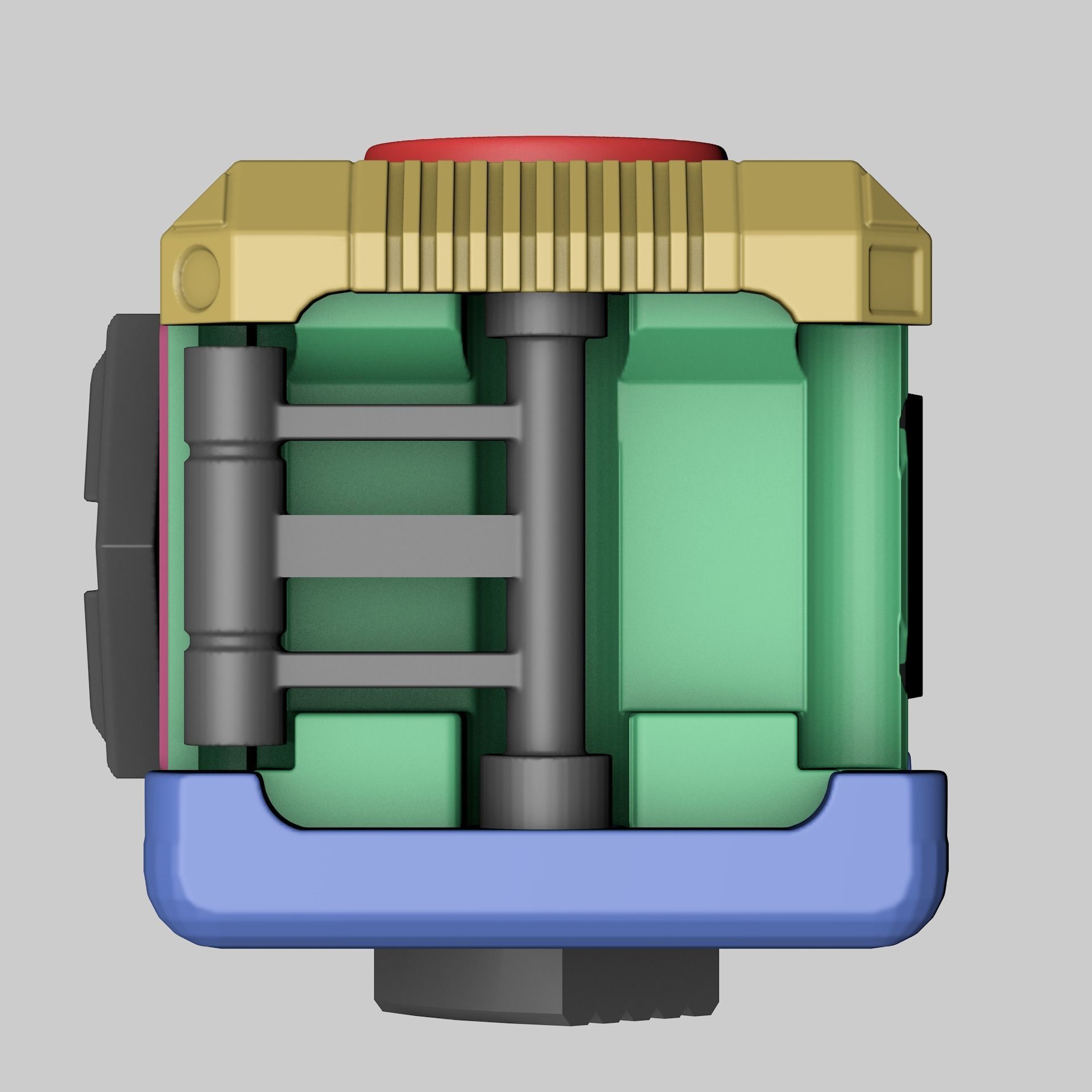 Fidget box - hard surface cube 3D print model_6