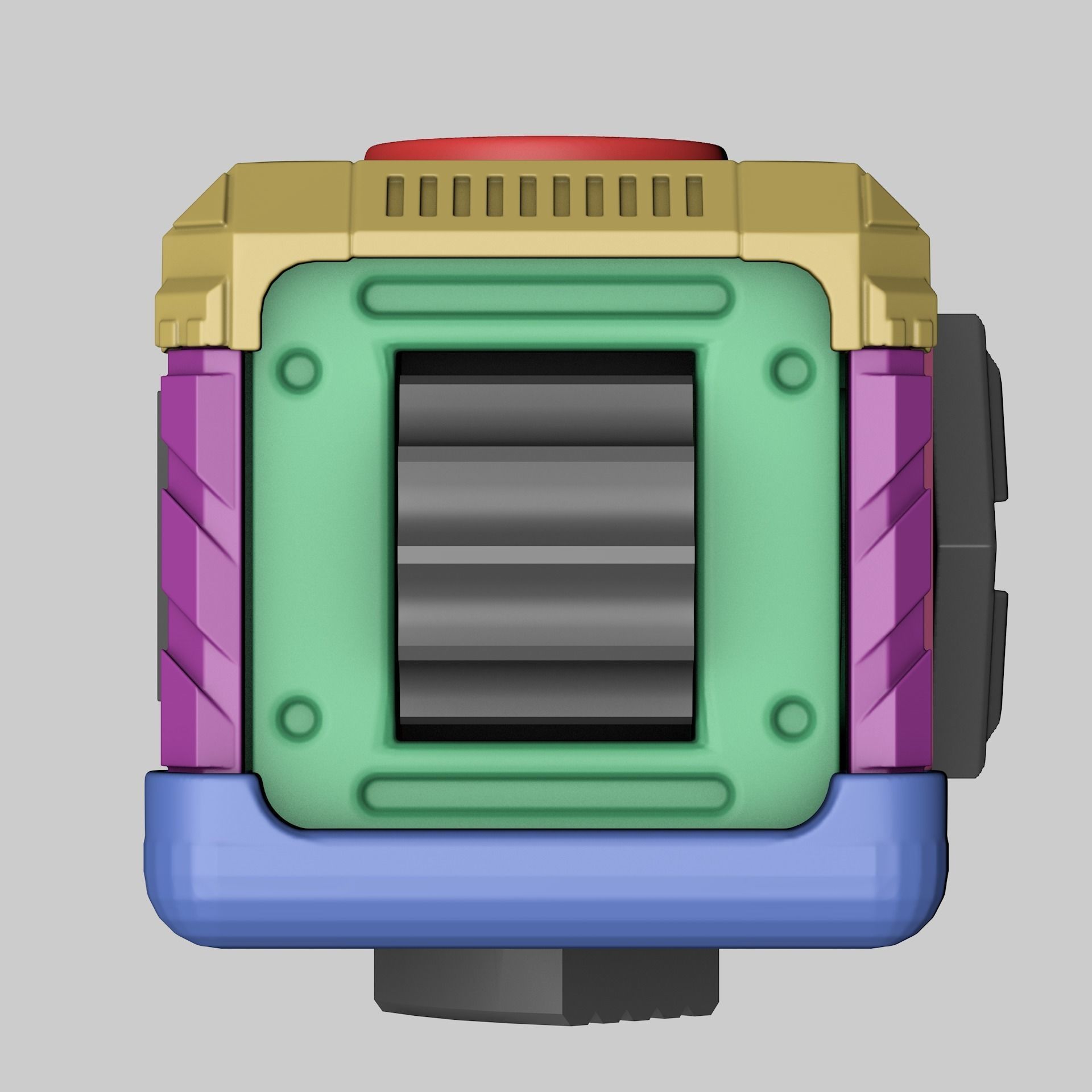 Fidget box - hard surface cube 3D print model_9