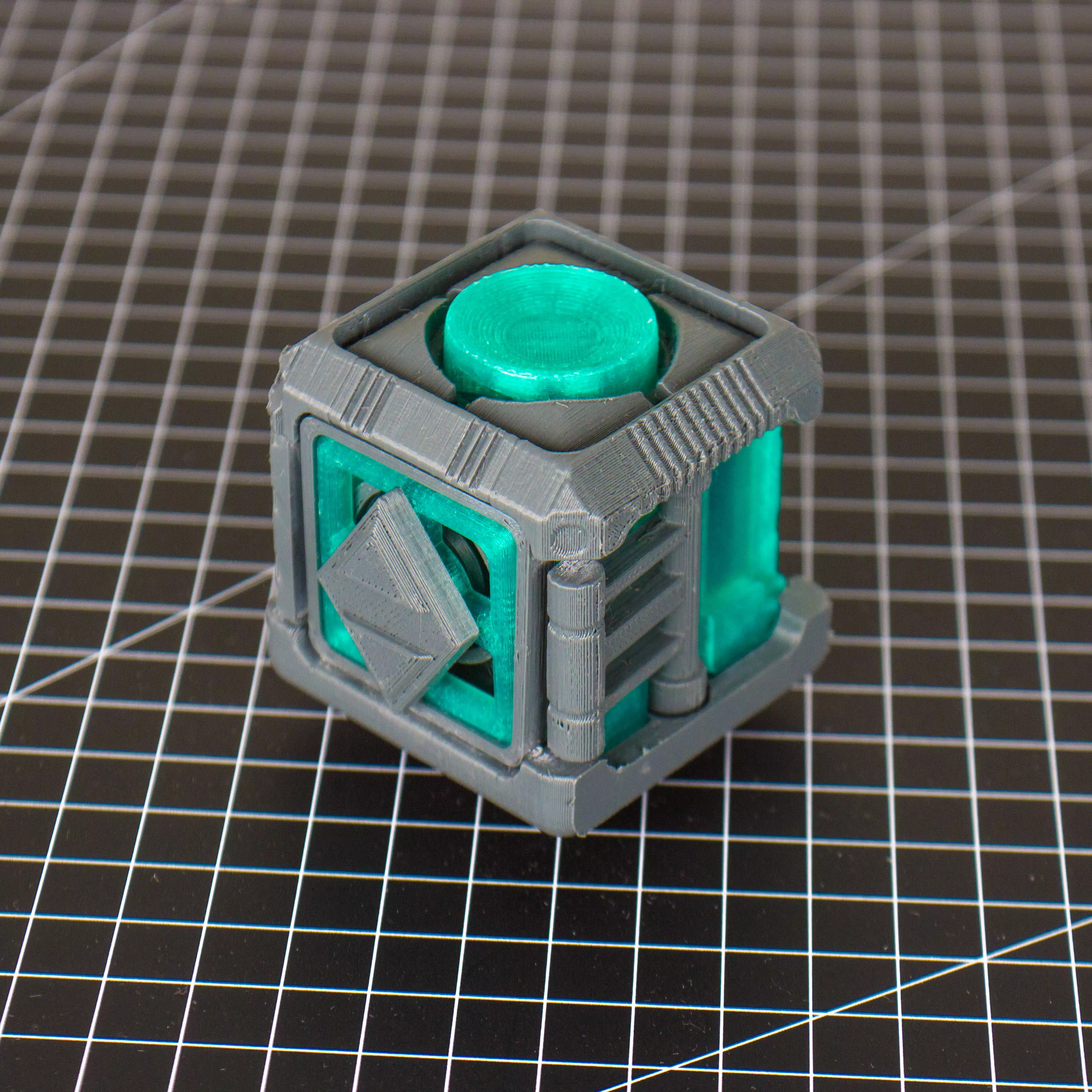 Fidget box - hard surface cube 3D print model_0