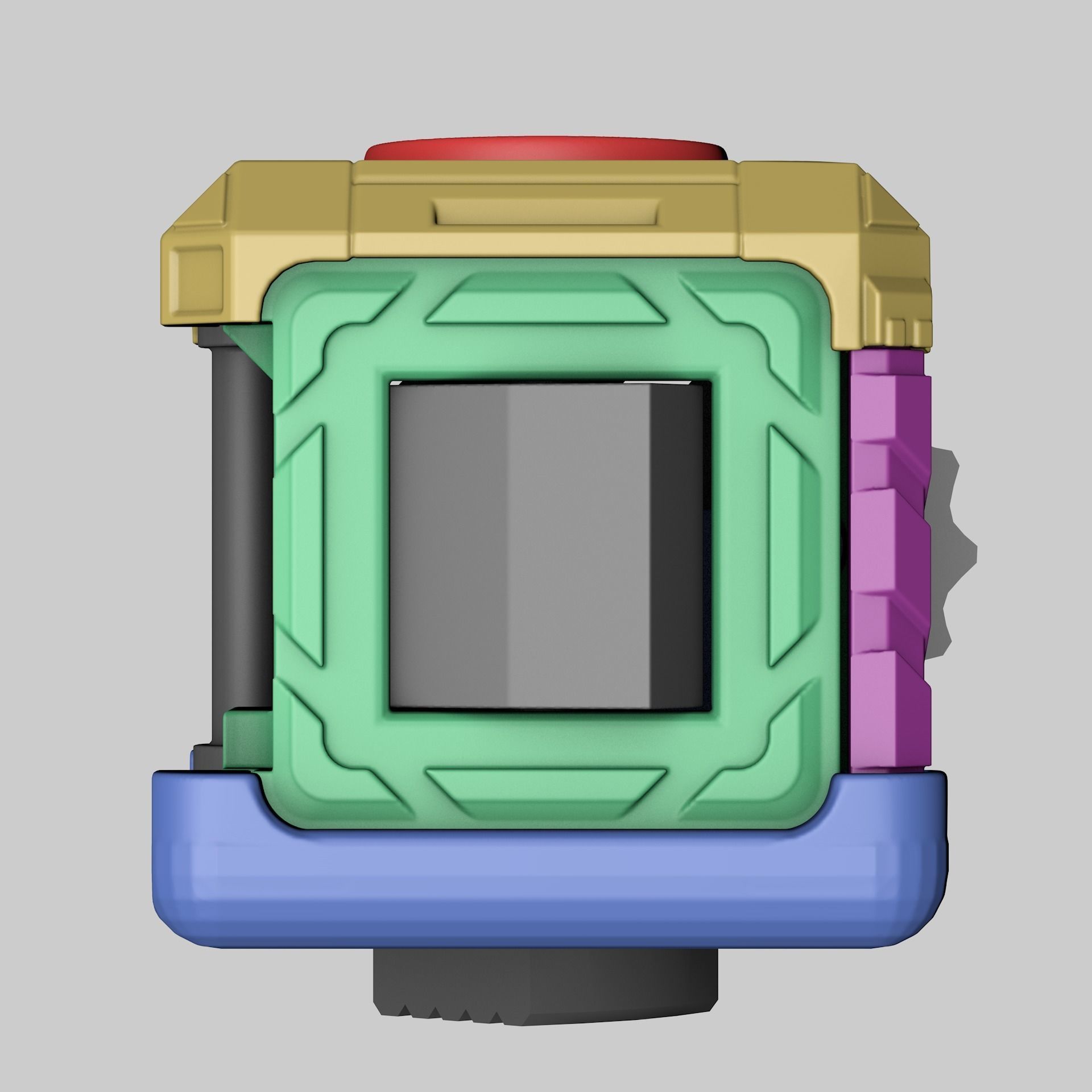 Fidget box - hard surface cube 3D print model_10