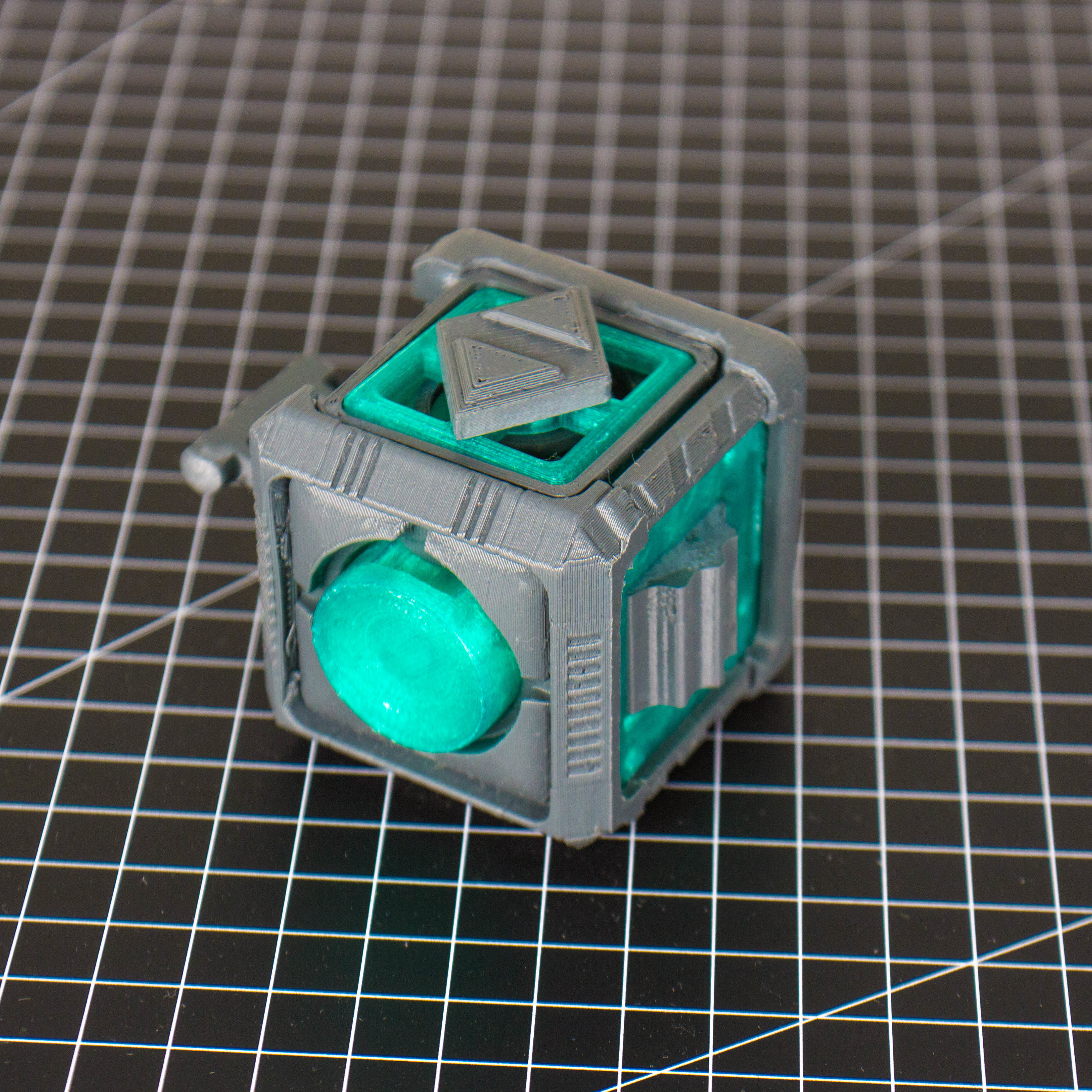 Fidget box - hard surface cube 3D print model_2