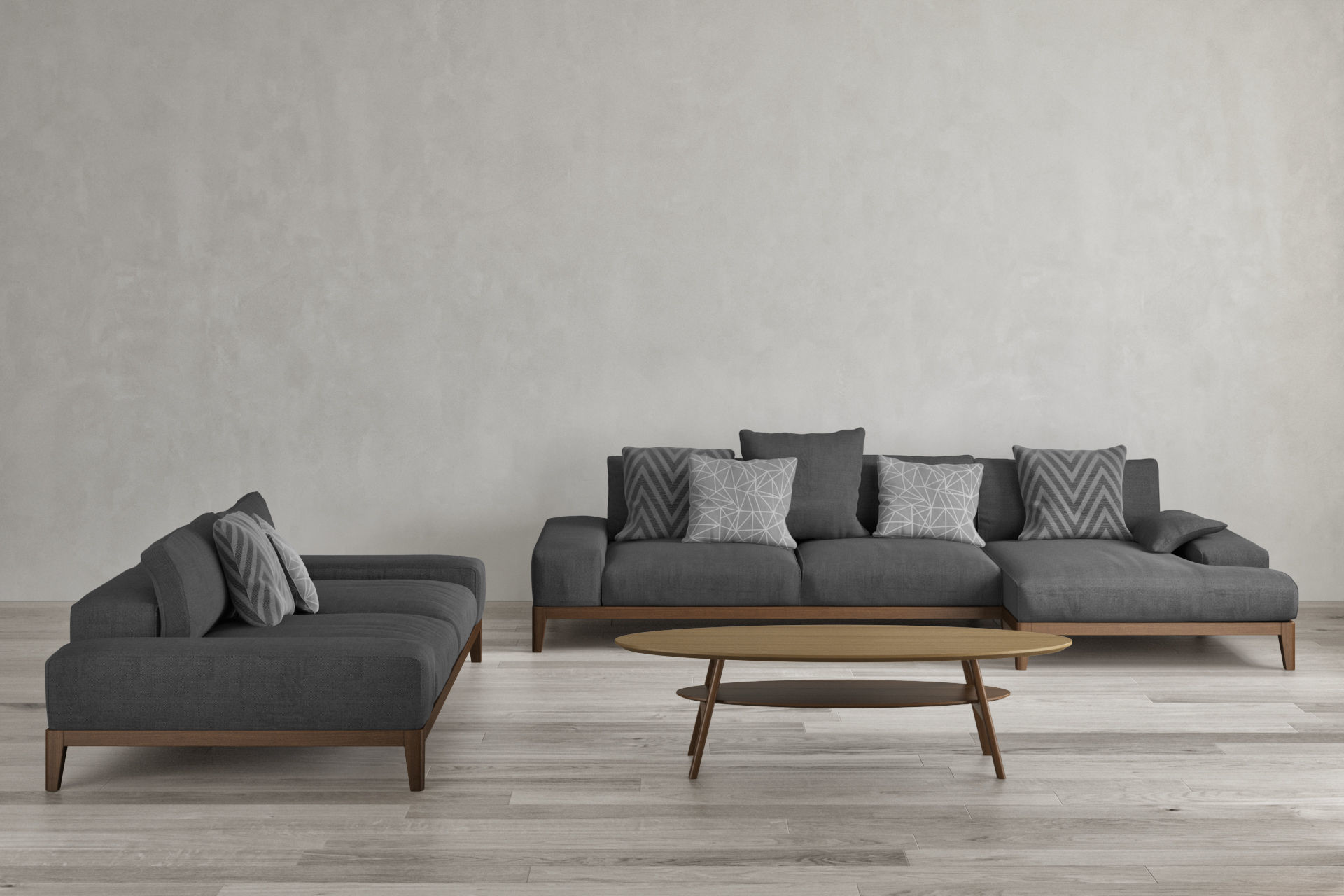 Hamilton Sofa Clement Coffee Table 3D model_1