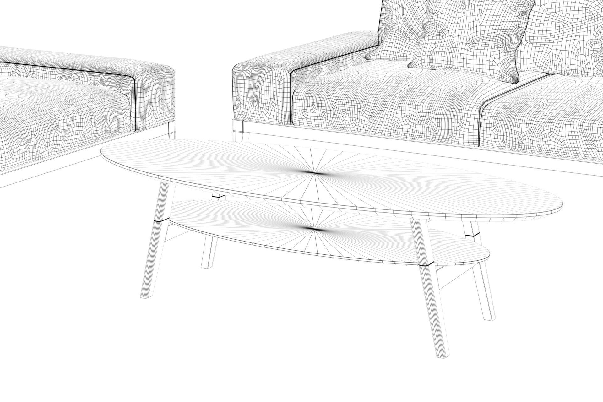 Hamilton Sofa Clement Coffee Table 3D model_7