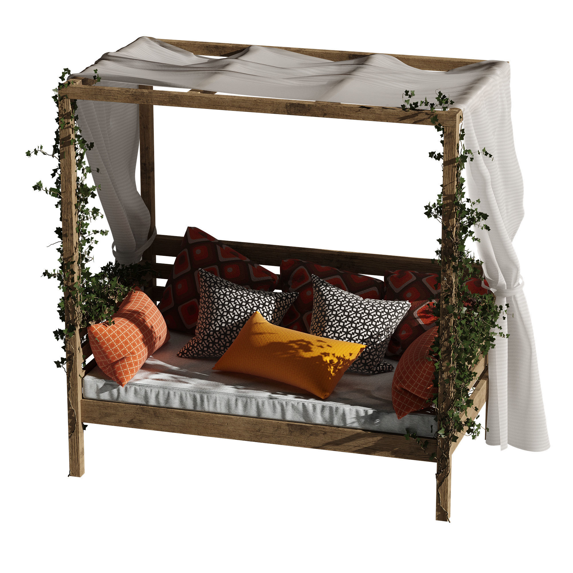 Garden daybed 3D model_27