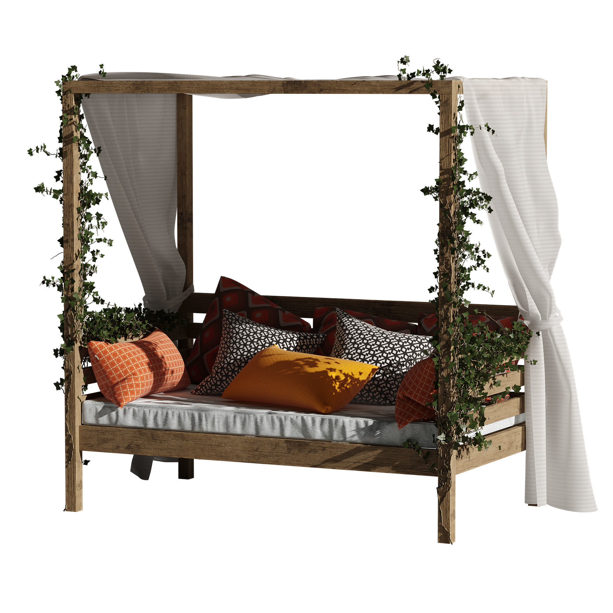 Garden daybed 3D model_26