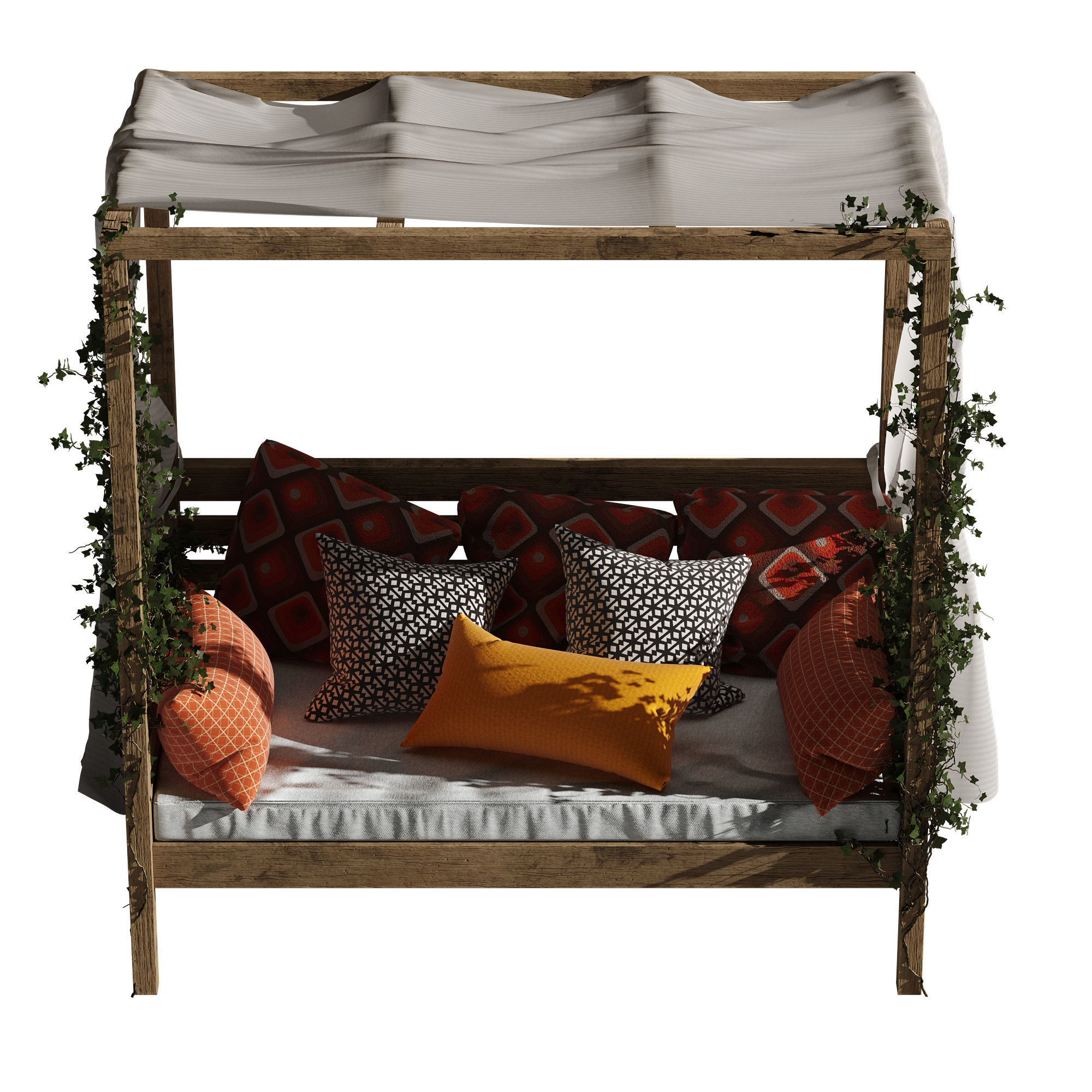 Garden daybed 3D model_24