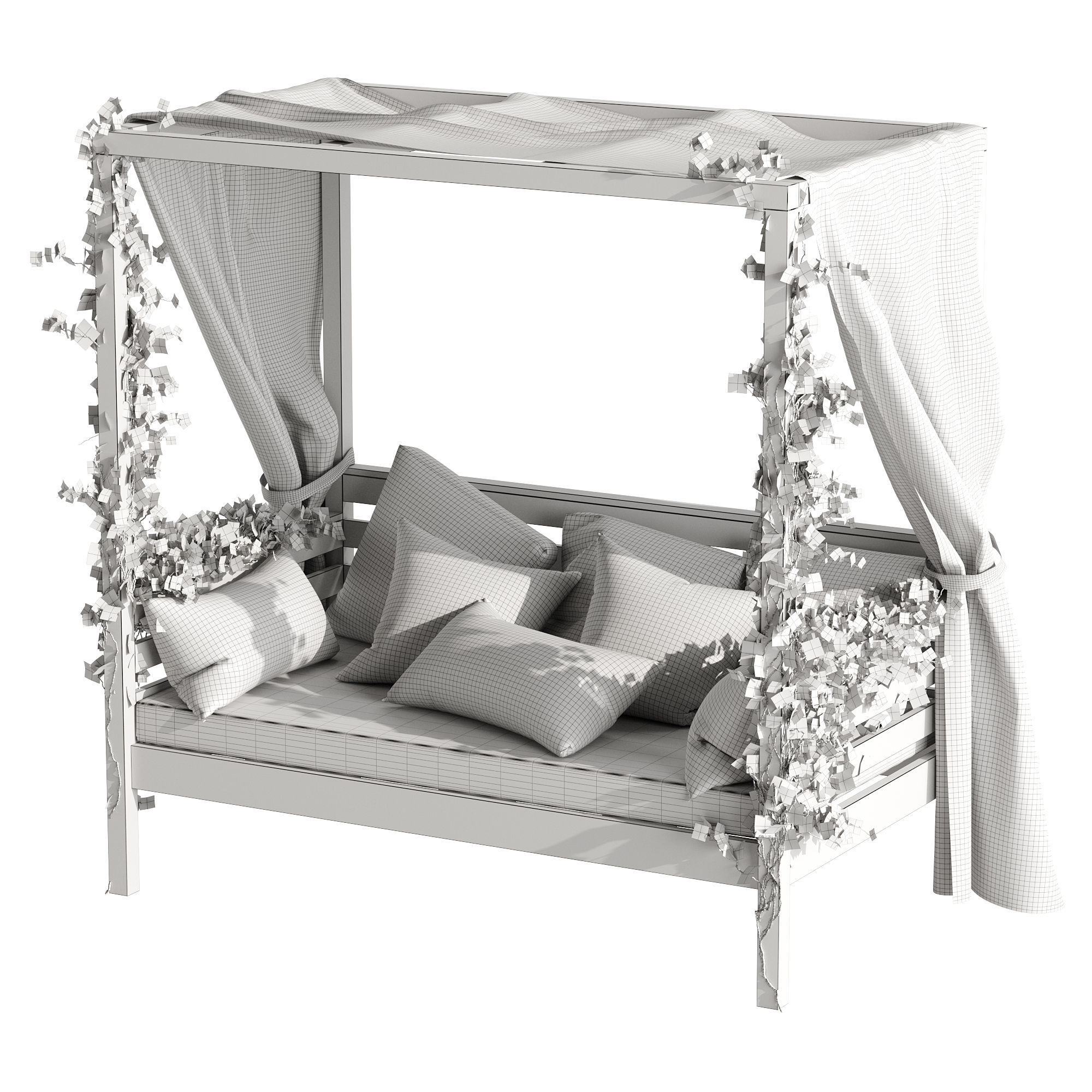 Garden daybed 3D model_15