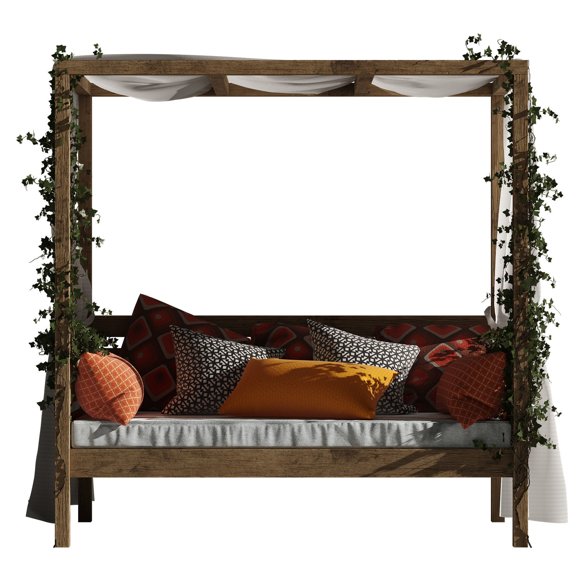 Garden daybed 3D model_21