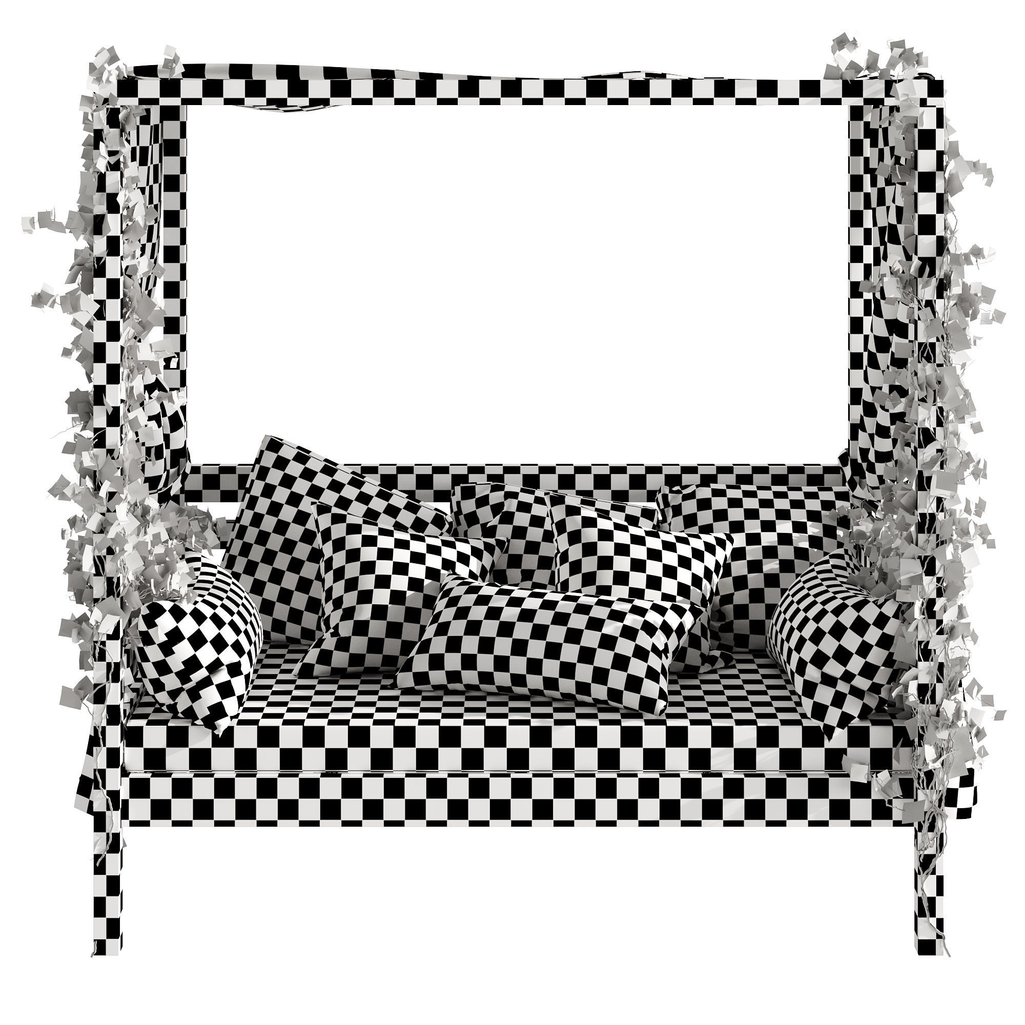 Garden daybed 3D model_11