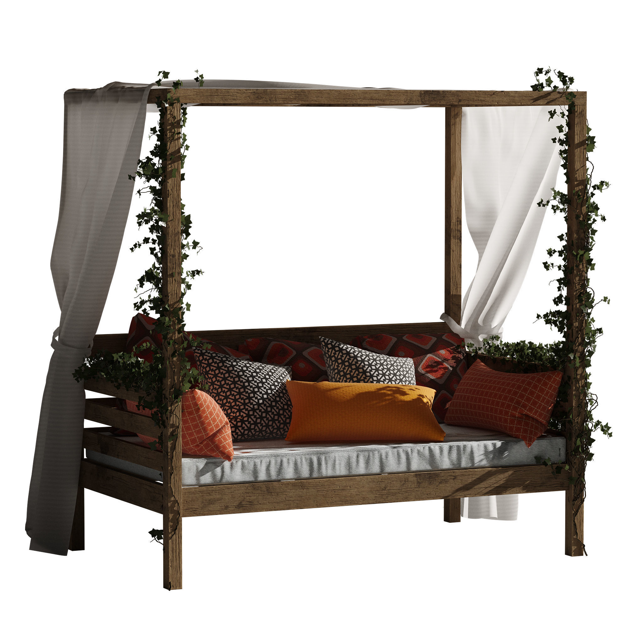 Garden daybed 3D model_28