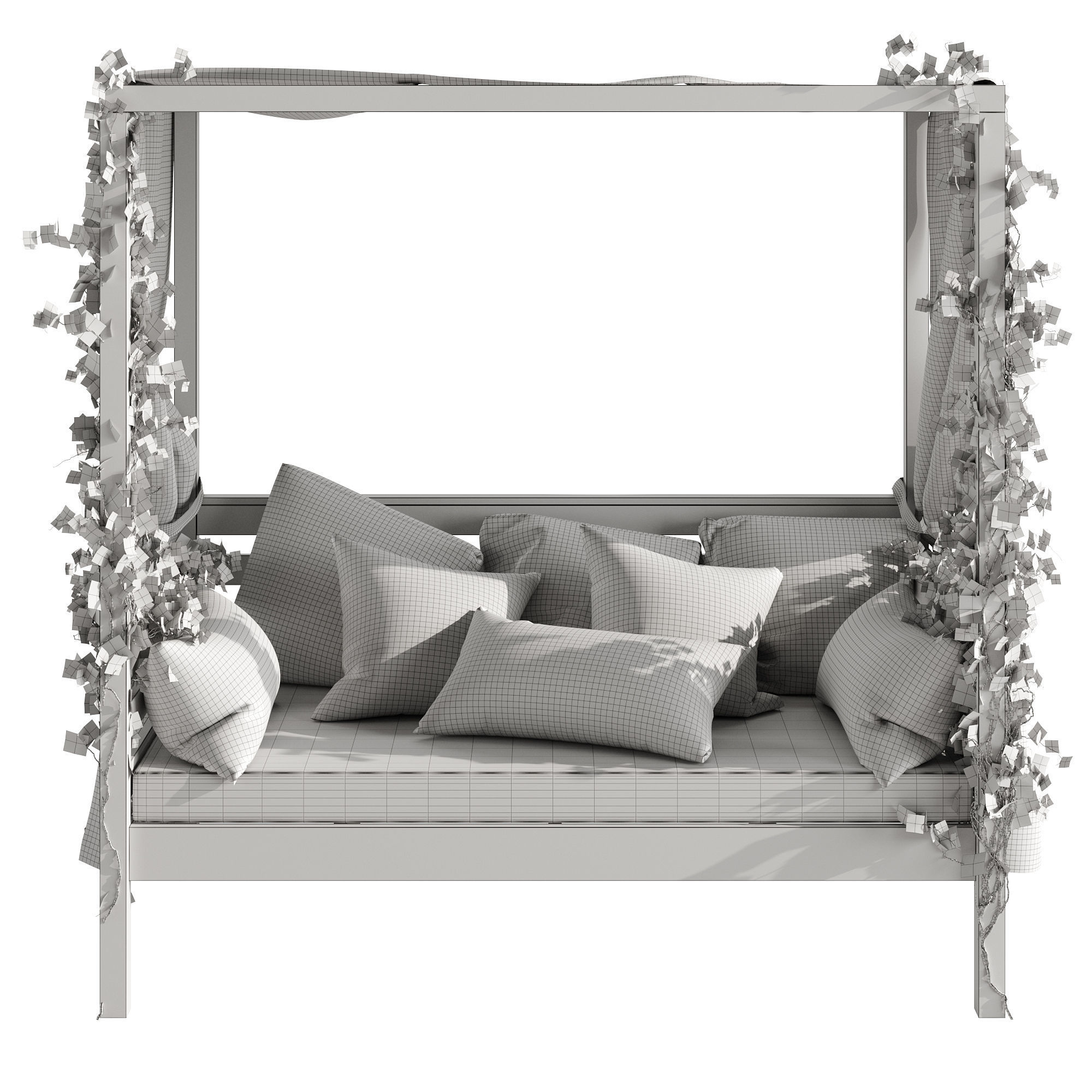 Garden daybed 3D model_10