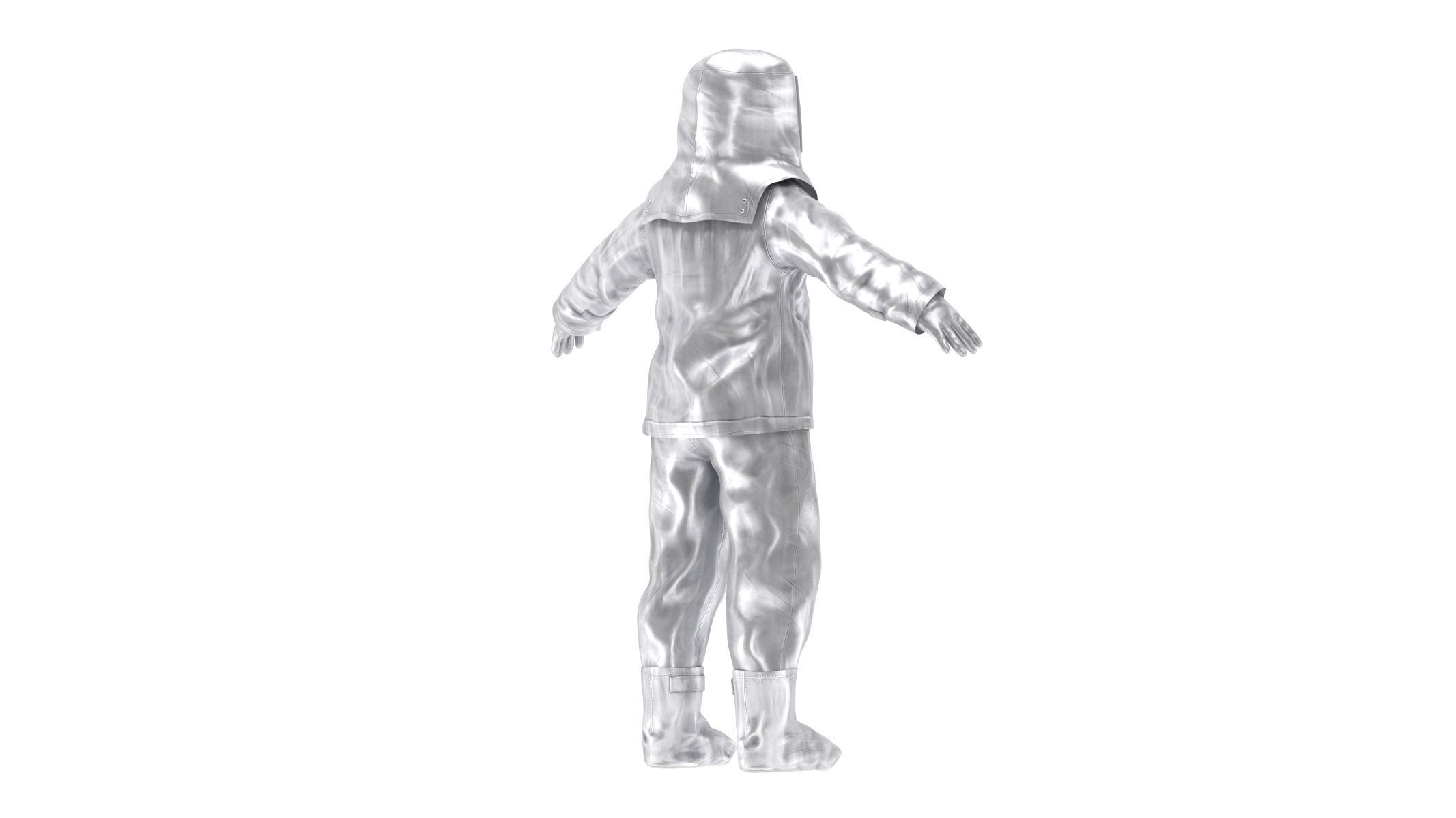 Fire Proximity Suit Low-poly 3D model_3