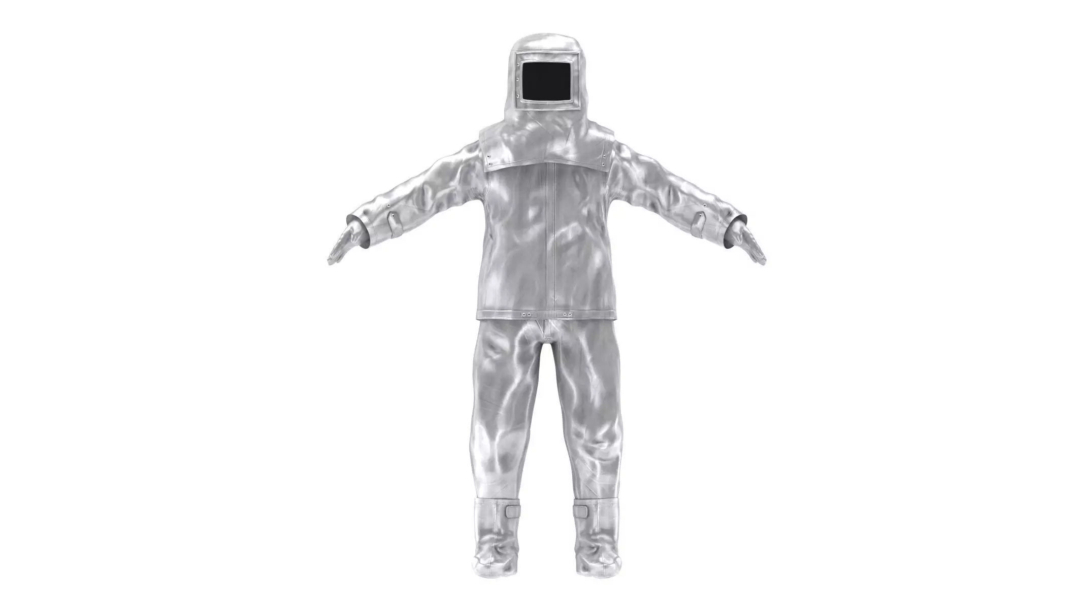 Fire Proximity Suit Low-poly 3D model_0